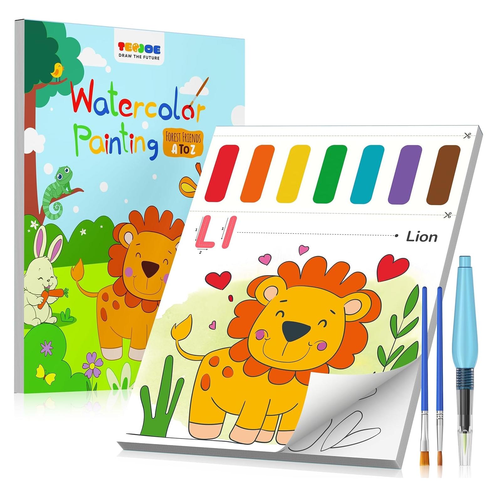 Libro de Pintura Acuarela TECJOE para Niños 1 Cuenta