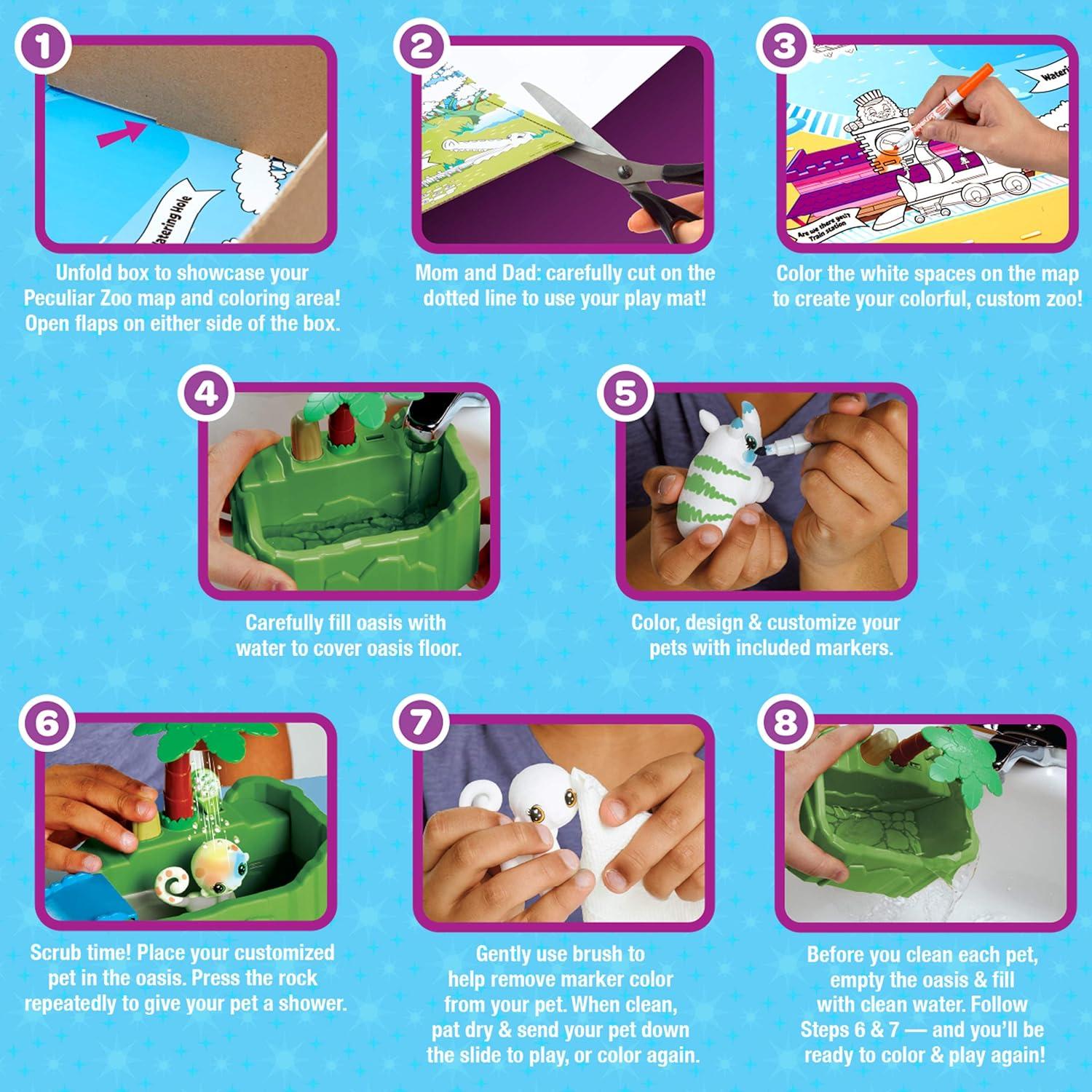 CRAYOLA Washimals Peculiar Zoo Set de Colorear y Jugar