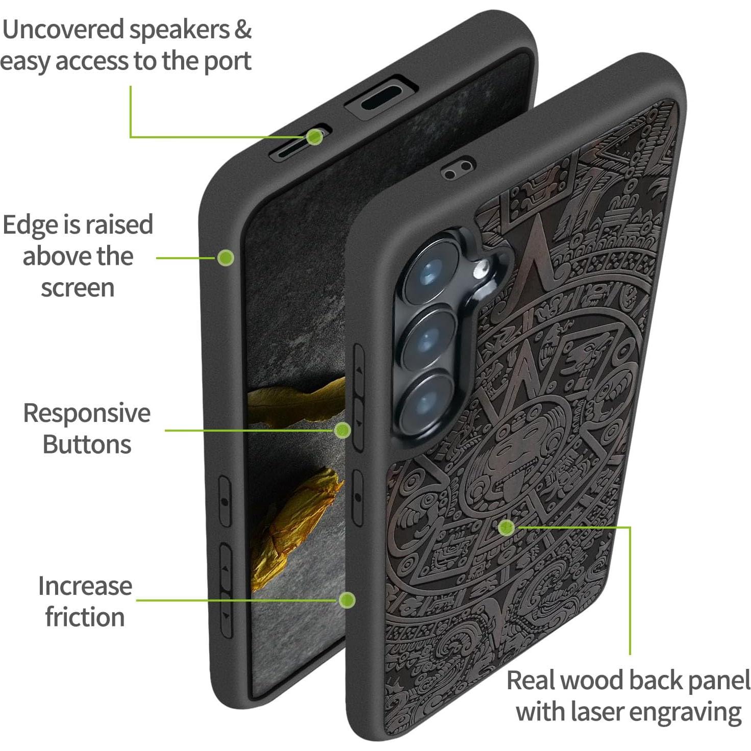 Funda Protectora Carveit para Samsung Galaxy S25 - Madera Natural