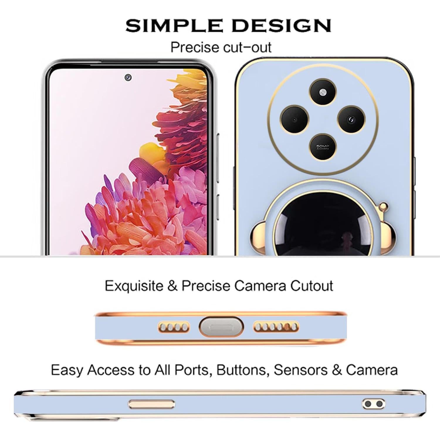 Funda para Vivo X200 con Soporte Oculto Astronauta Azul