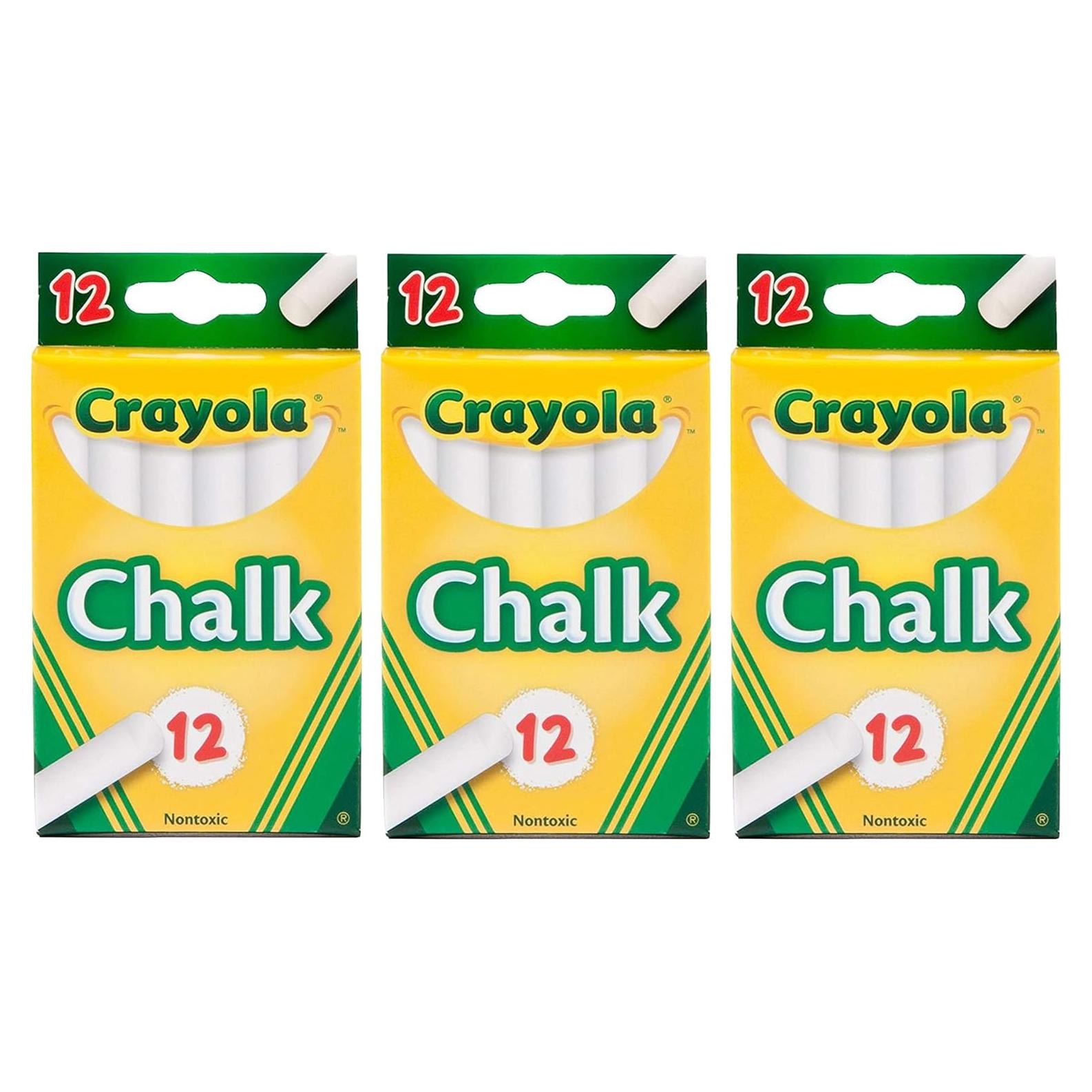Tiza Blanca Crayola 12 Unidades Paquete de 3