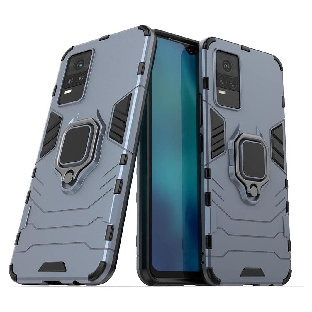 Funda Bumper Doble Capa MaiJin para VIVO Y73/Y21e Azul Marino