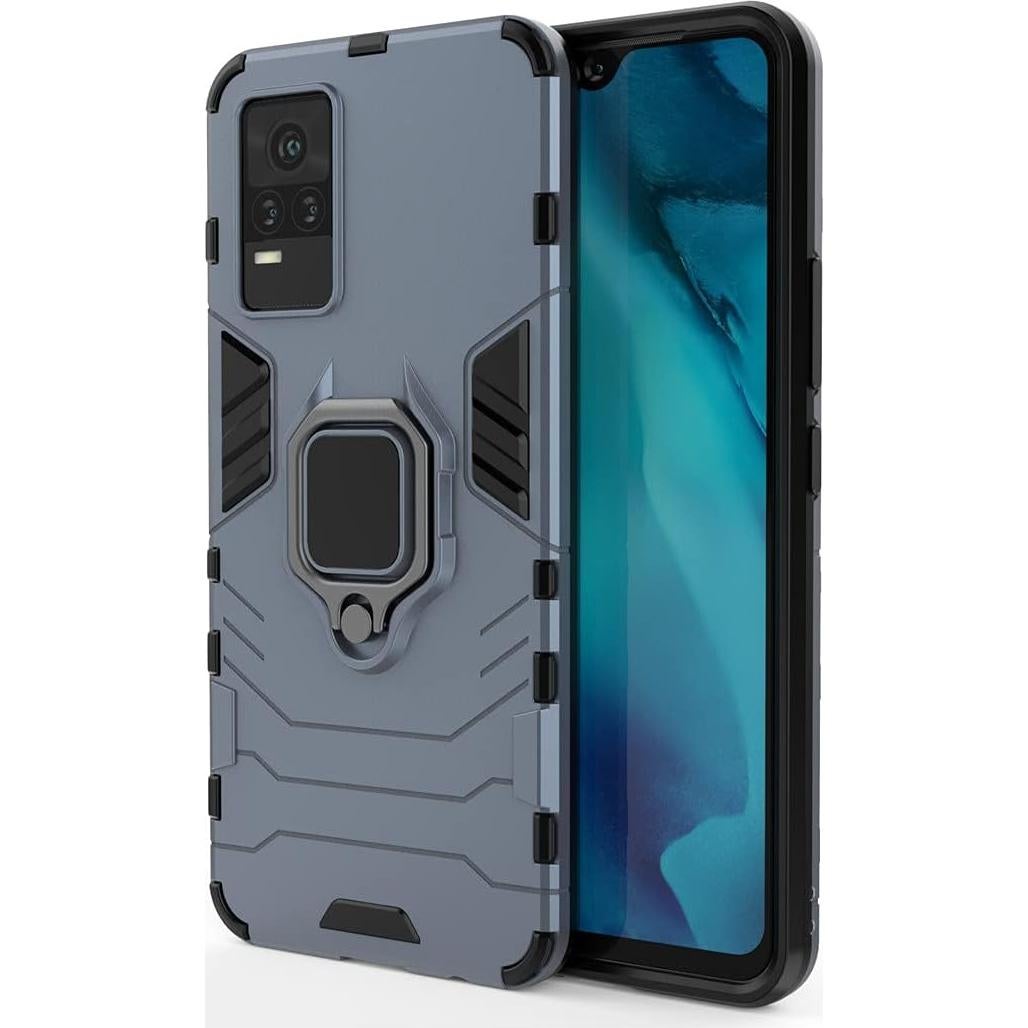 Funda Bumper Doble Capa MaiJin para VIVO Y73/Y21e Azul Marino