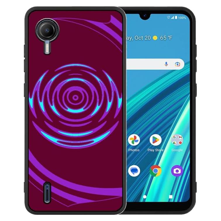 Funda delgada TPU para AT&T Calypso 4 - Diseño Geométrico Morado