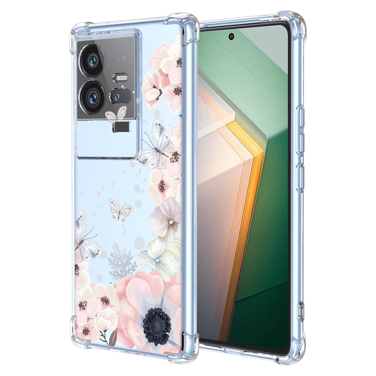 Funda Protectora Vivo IQOO 11/11S Floral Rosa Antigolpes