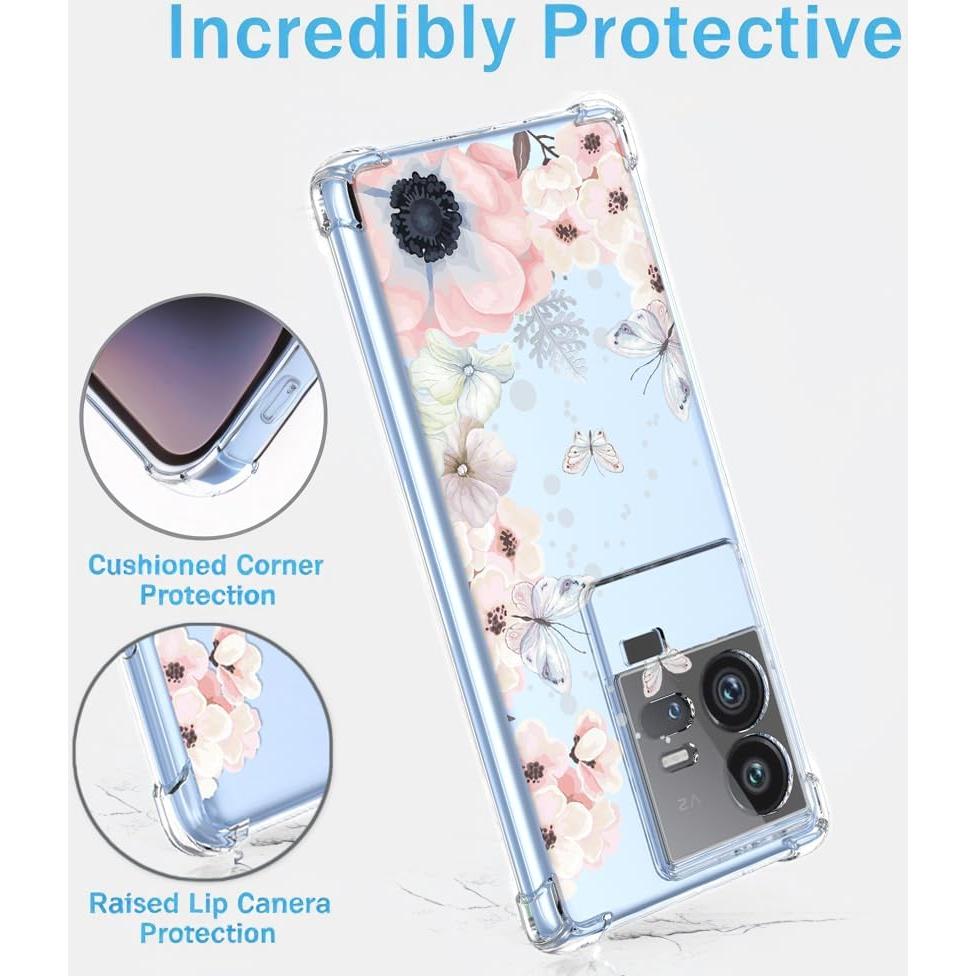Funda Protectora Vivo IQOO 11/11S Floral Rosa Antigolpes