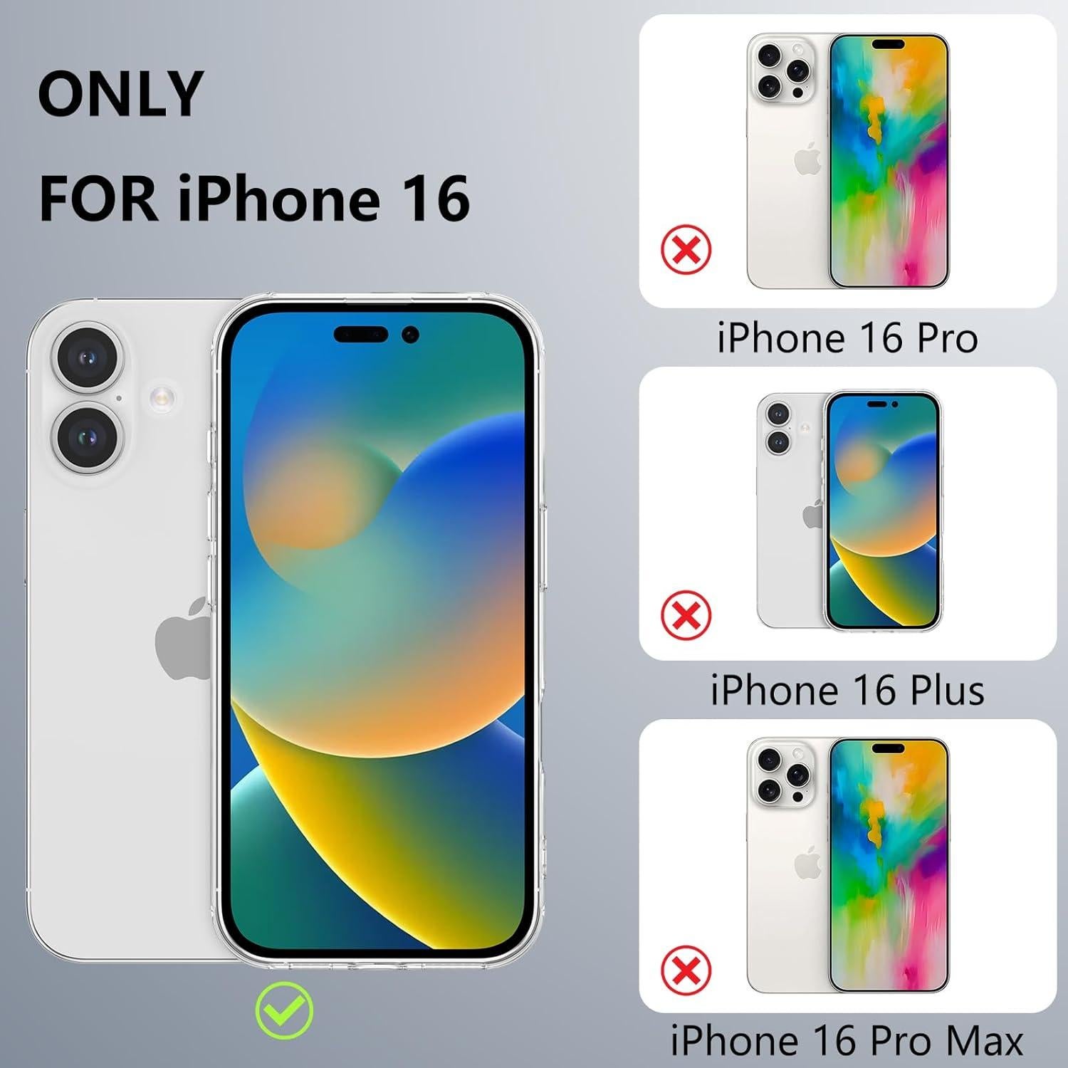 Funda Navideña Transparente RALEAVO para iPhone 16 6.1"