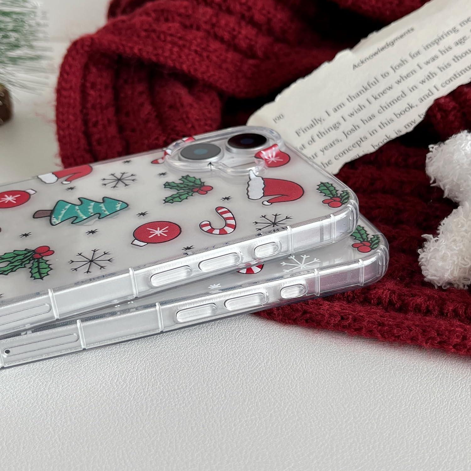 Funda Navideña Transparente RALEAVO para iPhone 16 6.1"