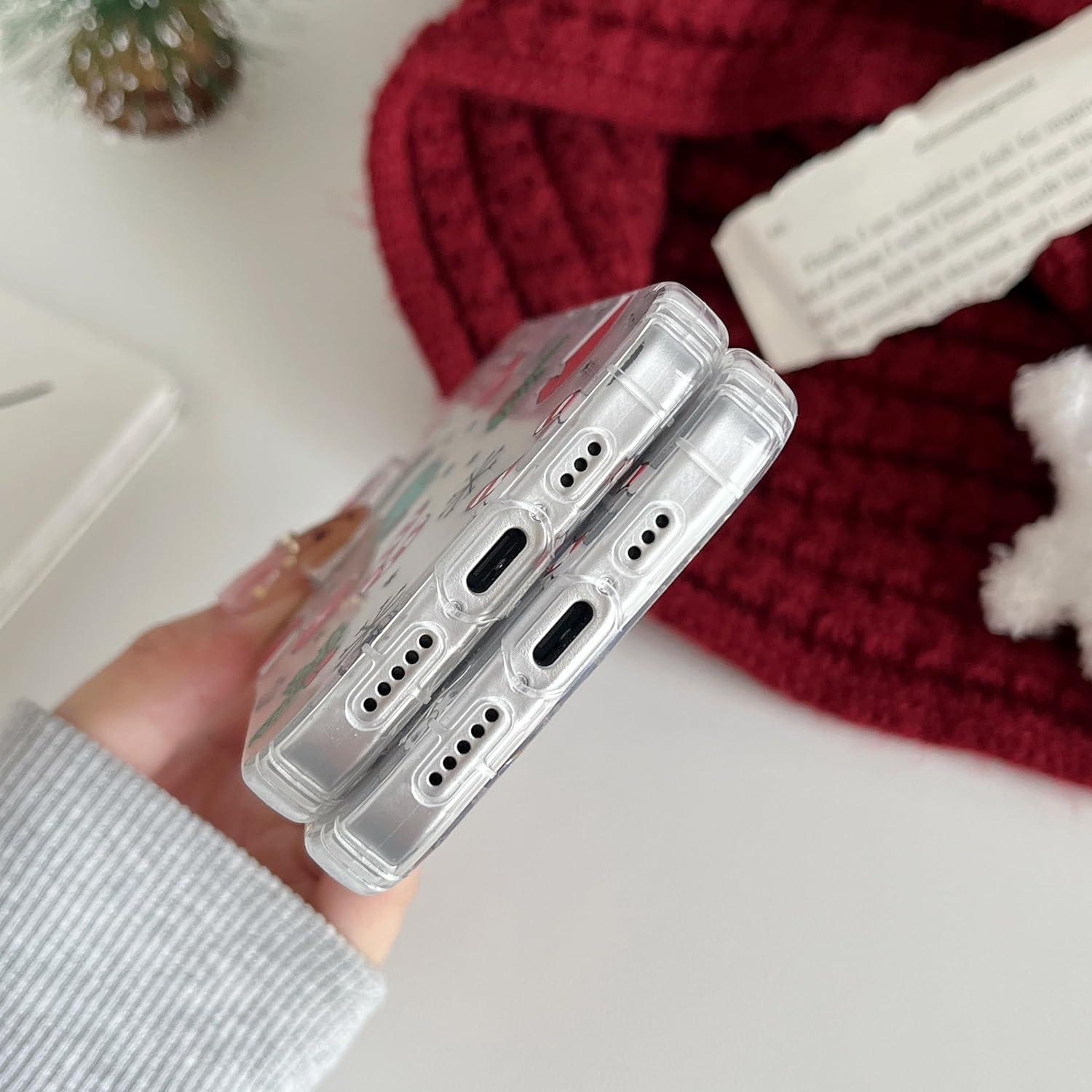 Funda Navideña Transparente RALEAVO para iPhone 16 6.1"