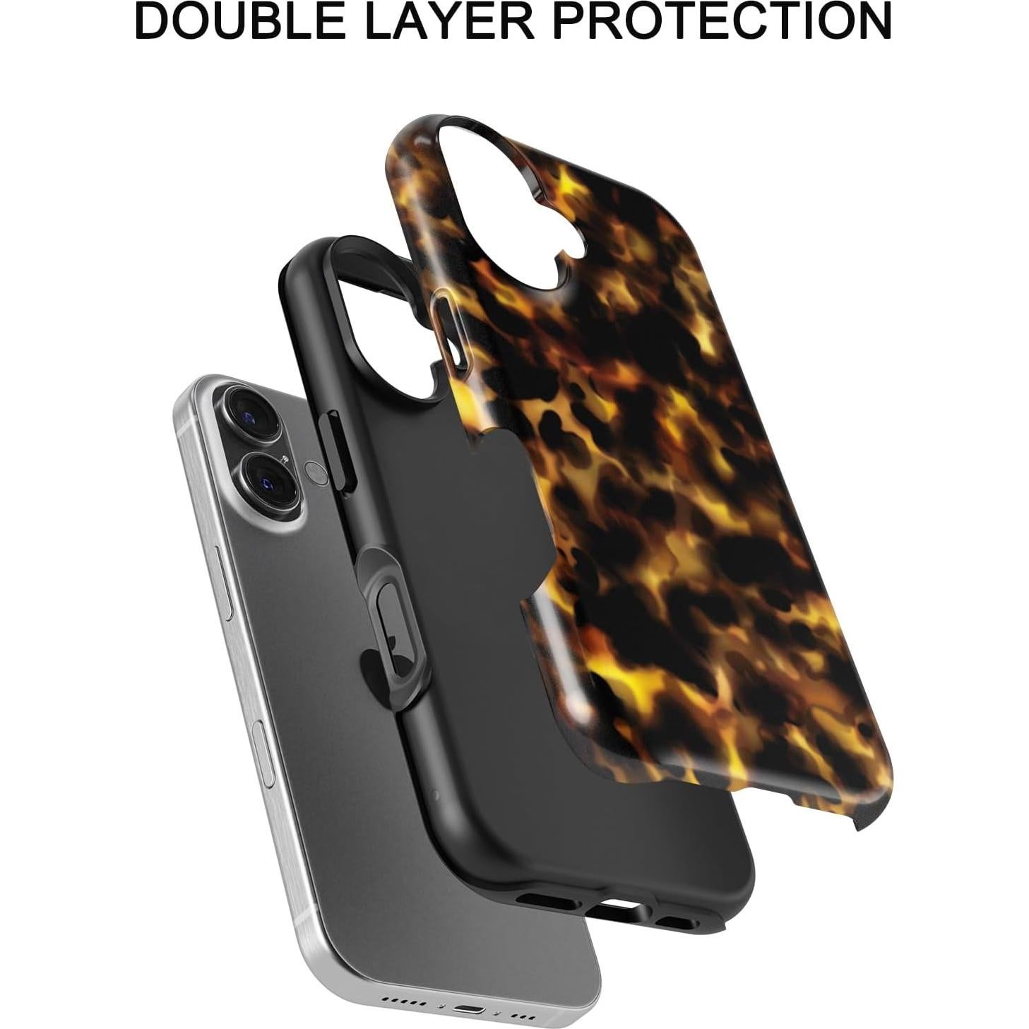 Funda iPhone 16 6.1" Fanlecc Tortuga Dura + Silicona 2 Capas