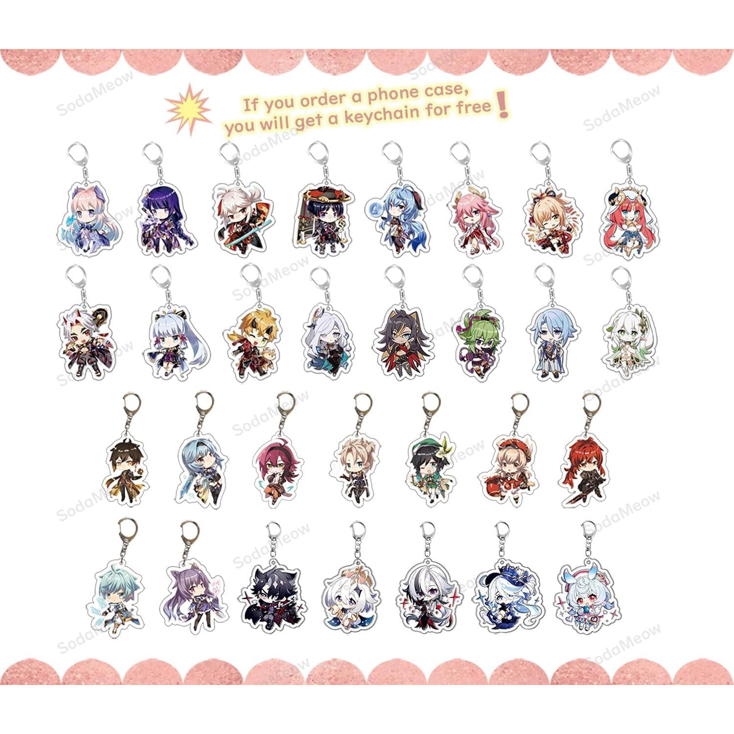 Funda de teléfono Genshin Impact TPU para iPhone 15/14/13/12/11