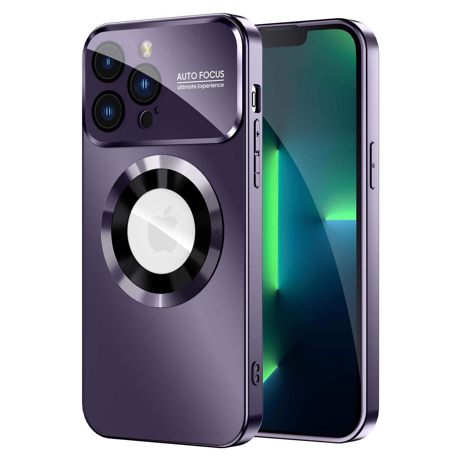 Funda Magnética MAKAVO para iPhone 13 Pro, Morado, a Prueba de Caídas