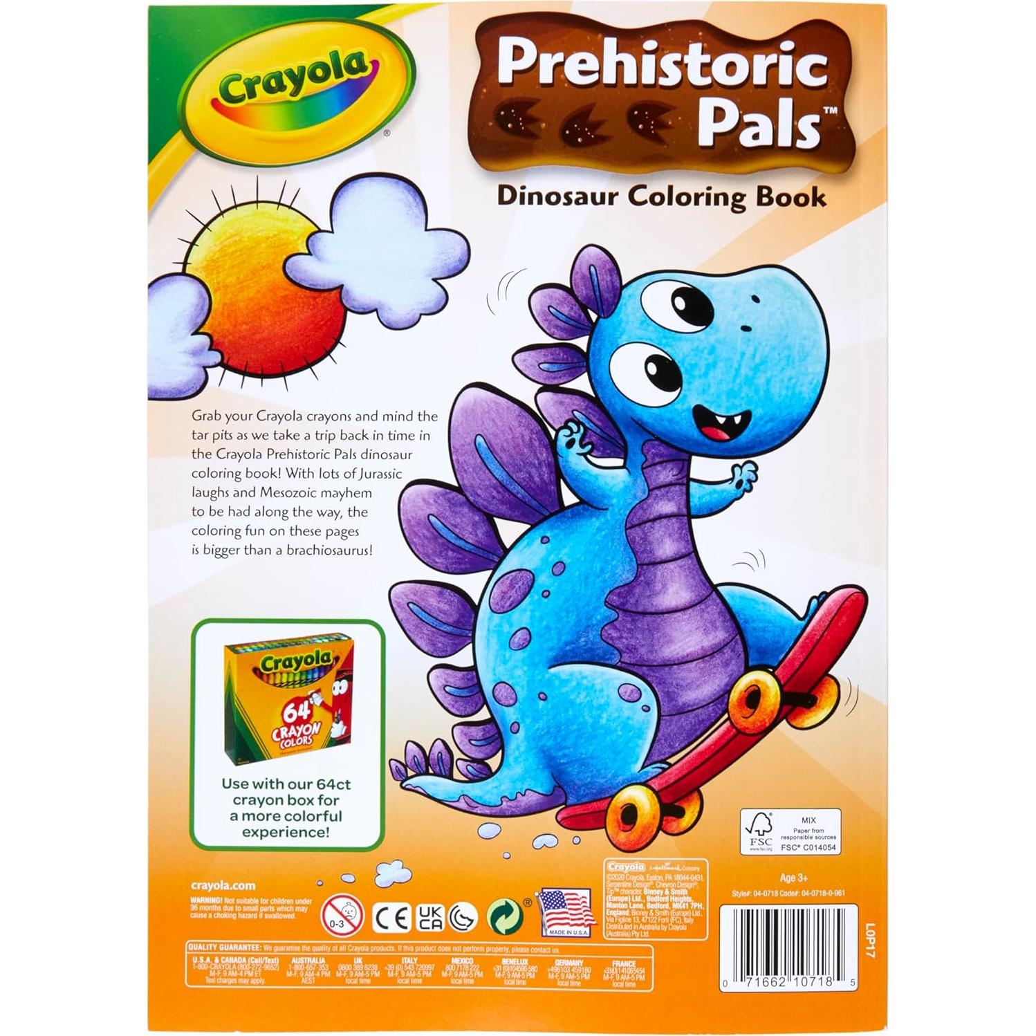 Libro para Colorear Crayola Dinosaurios 96 Páginas Niños
