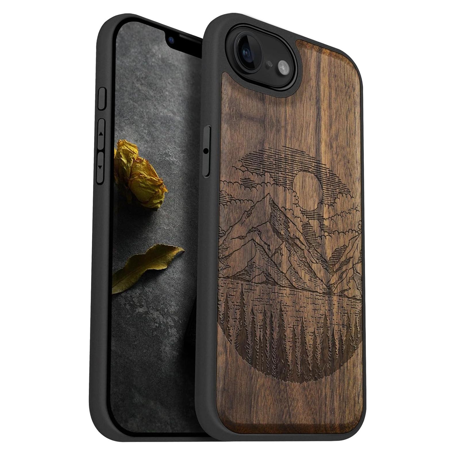 Funda de Madera Magnética Carveit para iPhone 16e - Nogal