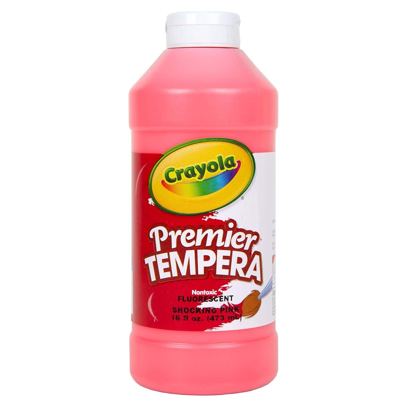 Pintura Tempera Crayola Rosa Fluorescente 16 oz para Niños