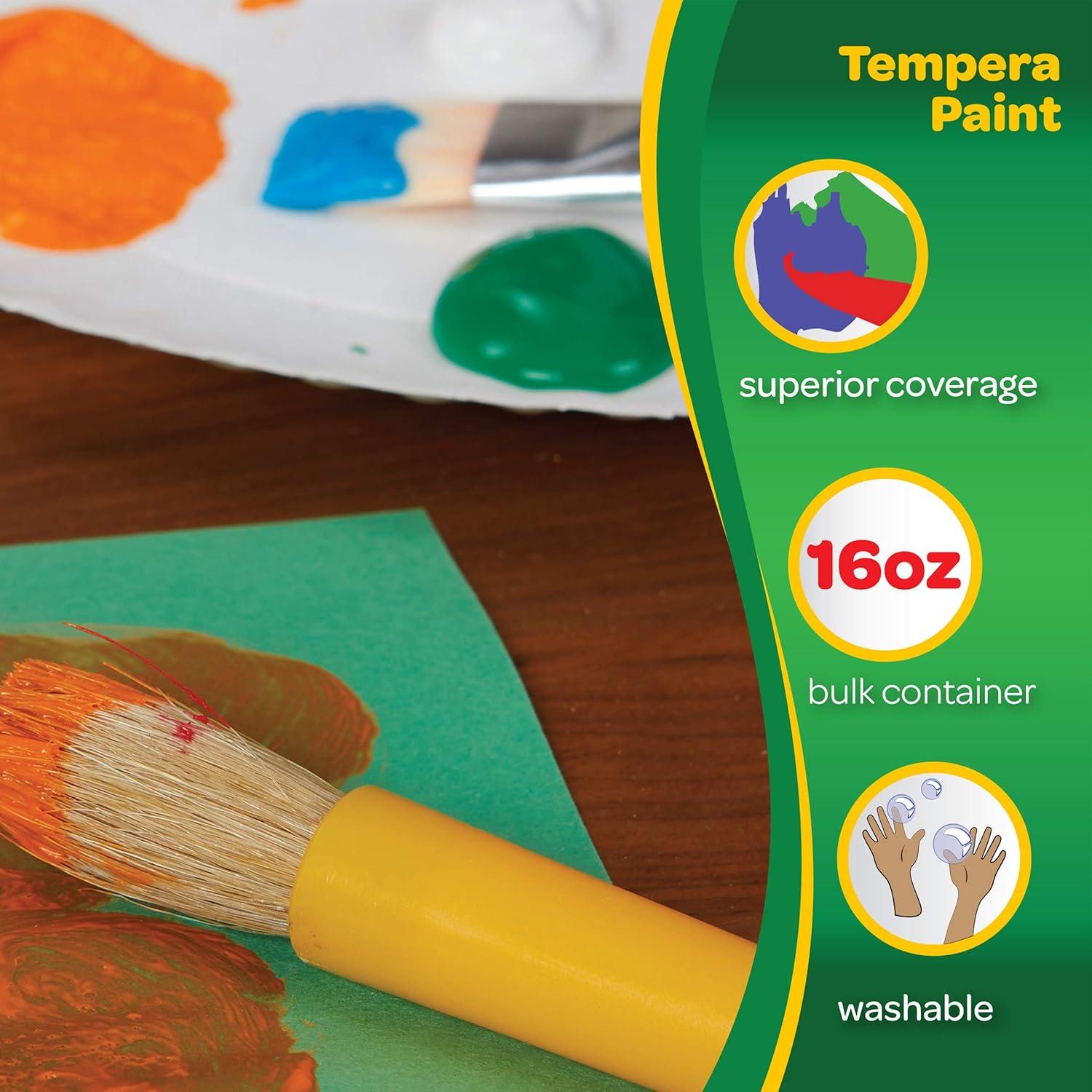 Pintura Tempera Crayola Rosa Fluorescente 16 oz para Niños