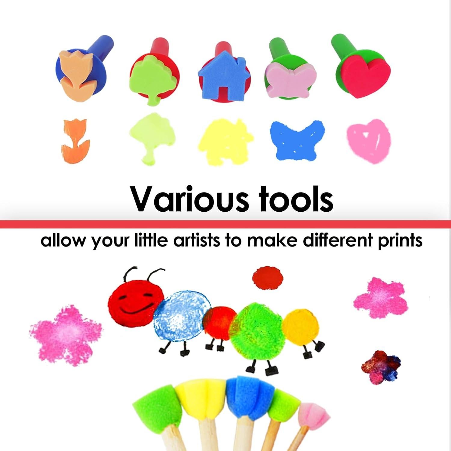 Juego de Pintura de Dedos Funto Kids 25 Piezas No Tóxicas