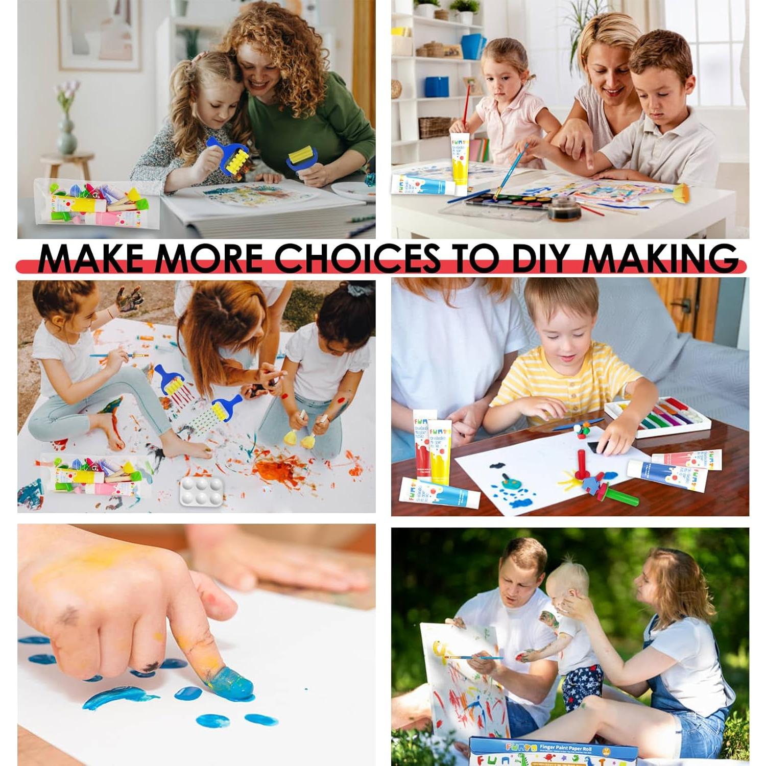 Juego de Pintura de Dedos Funto Kids 25 Piezas No Tóxicas