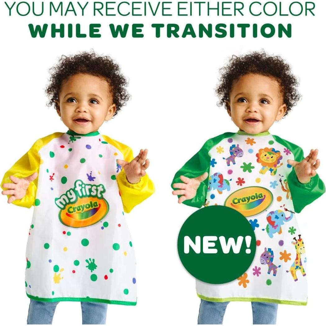 Delantal de Arte Crayola para Niños 12 Meses, Impermeable