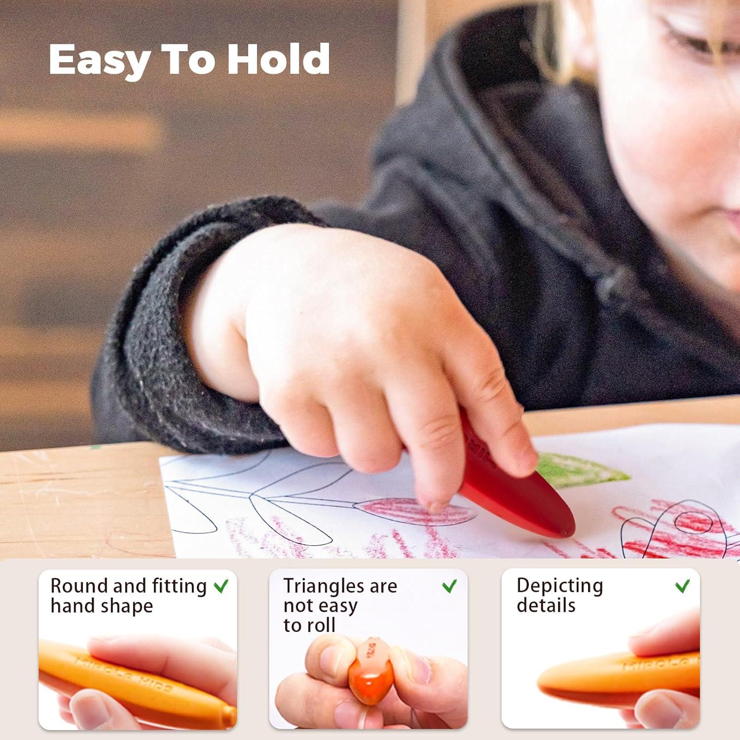 Crayones de Cera de Abeja MIROLA KIDS 12 Colores Lavables