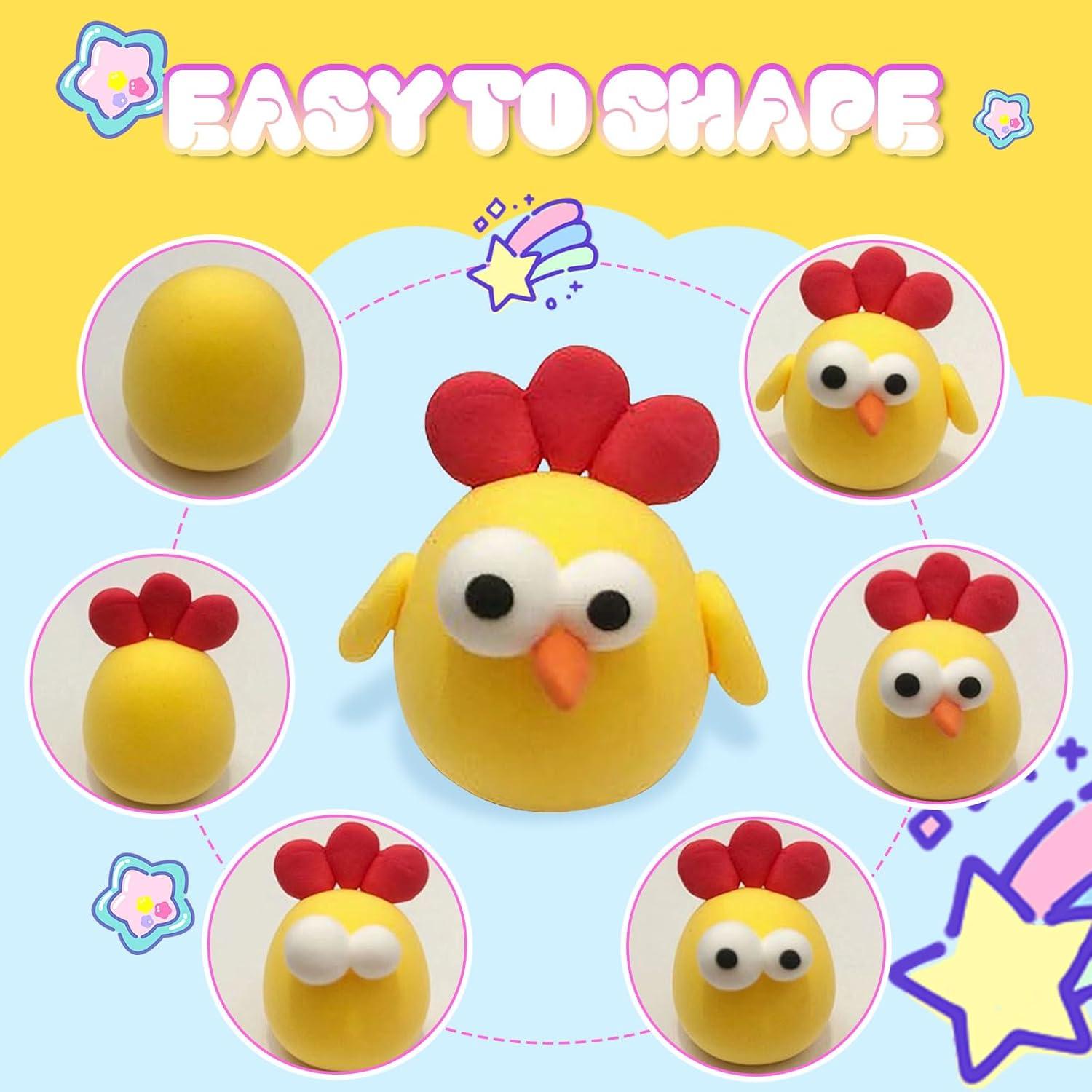 Kit de Arcilla Secada al Aire MuseLuxe 32 Colores No Tóxica