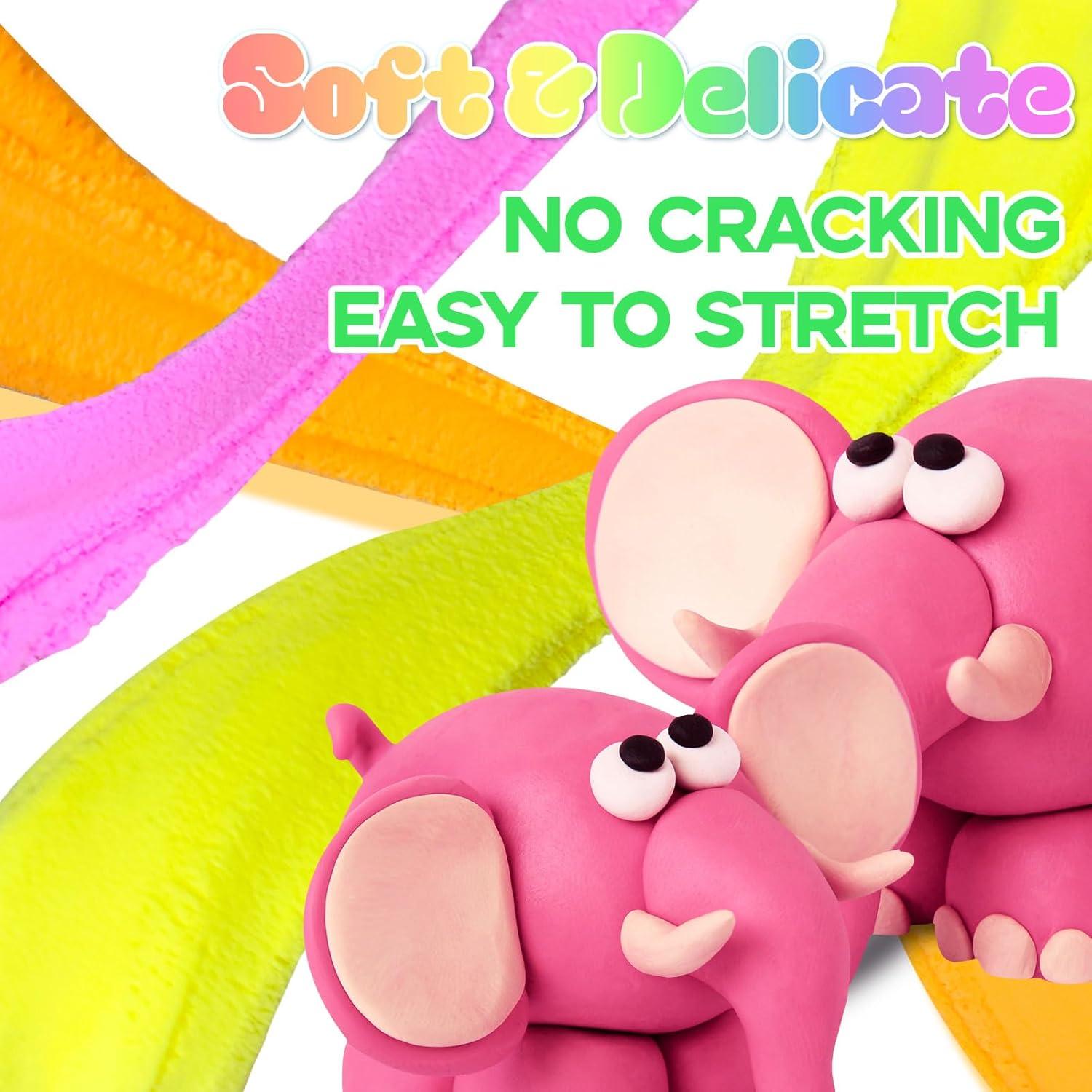 Kit de Arcilla Secada al Aire MuseLuxe 32 Colores No Tóxica