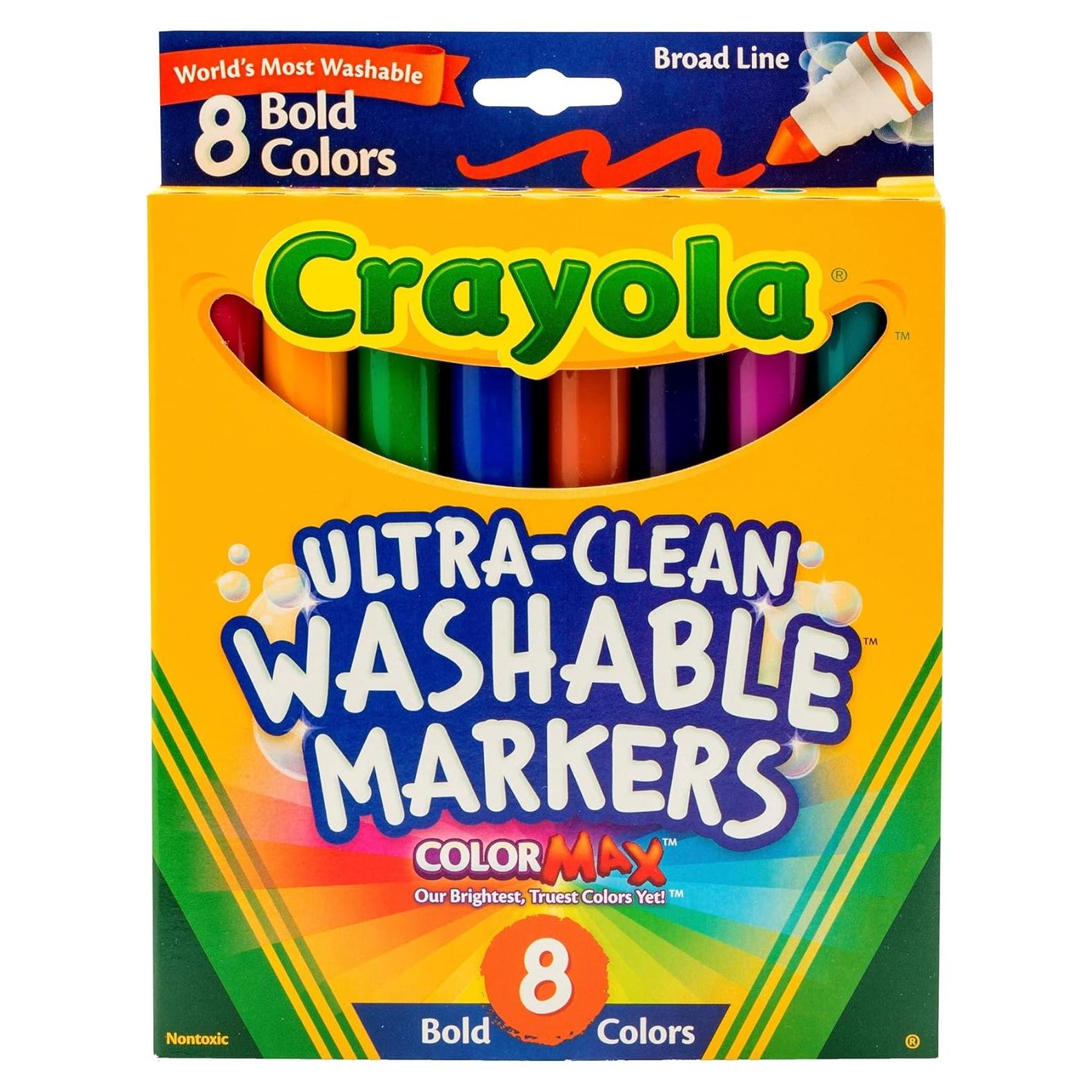 Marcadores Lavables Crayola 8 Colores Punta Ancha 110g