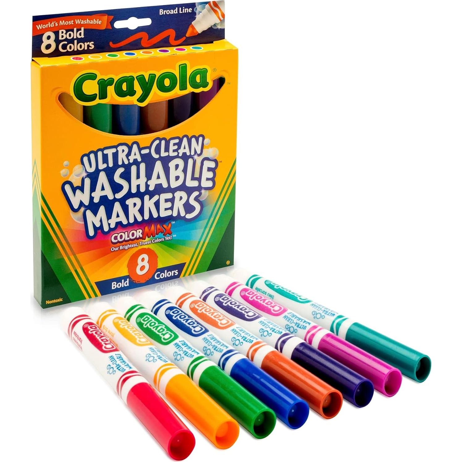 Marcadores Lavables Crayola 8 Colores Punta Ancha 110g