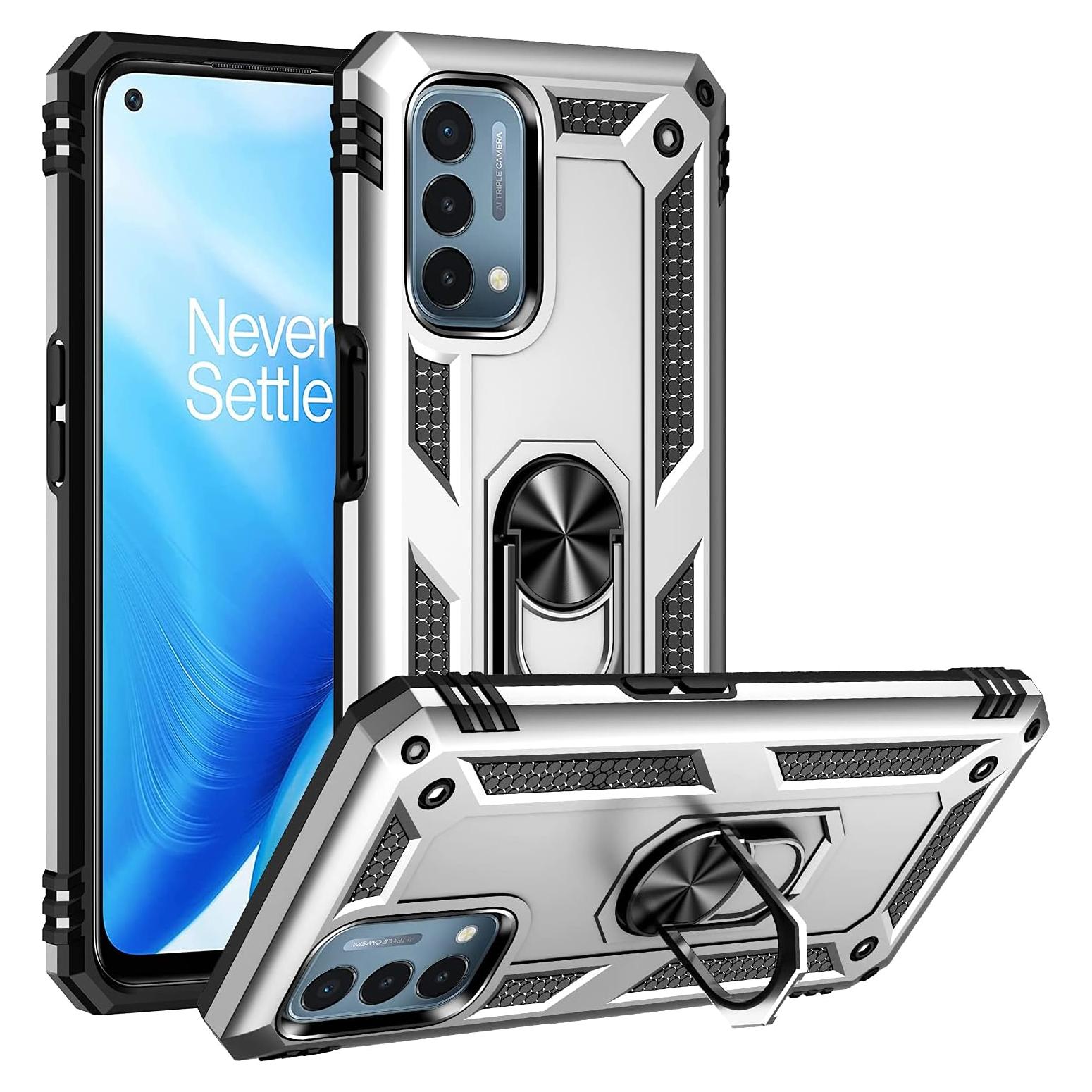 Funda de Grado Militar para Oneplus Nord N200 5G Plata