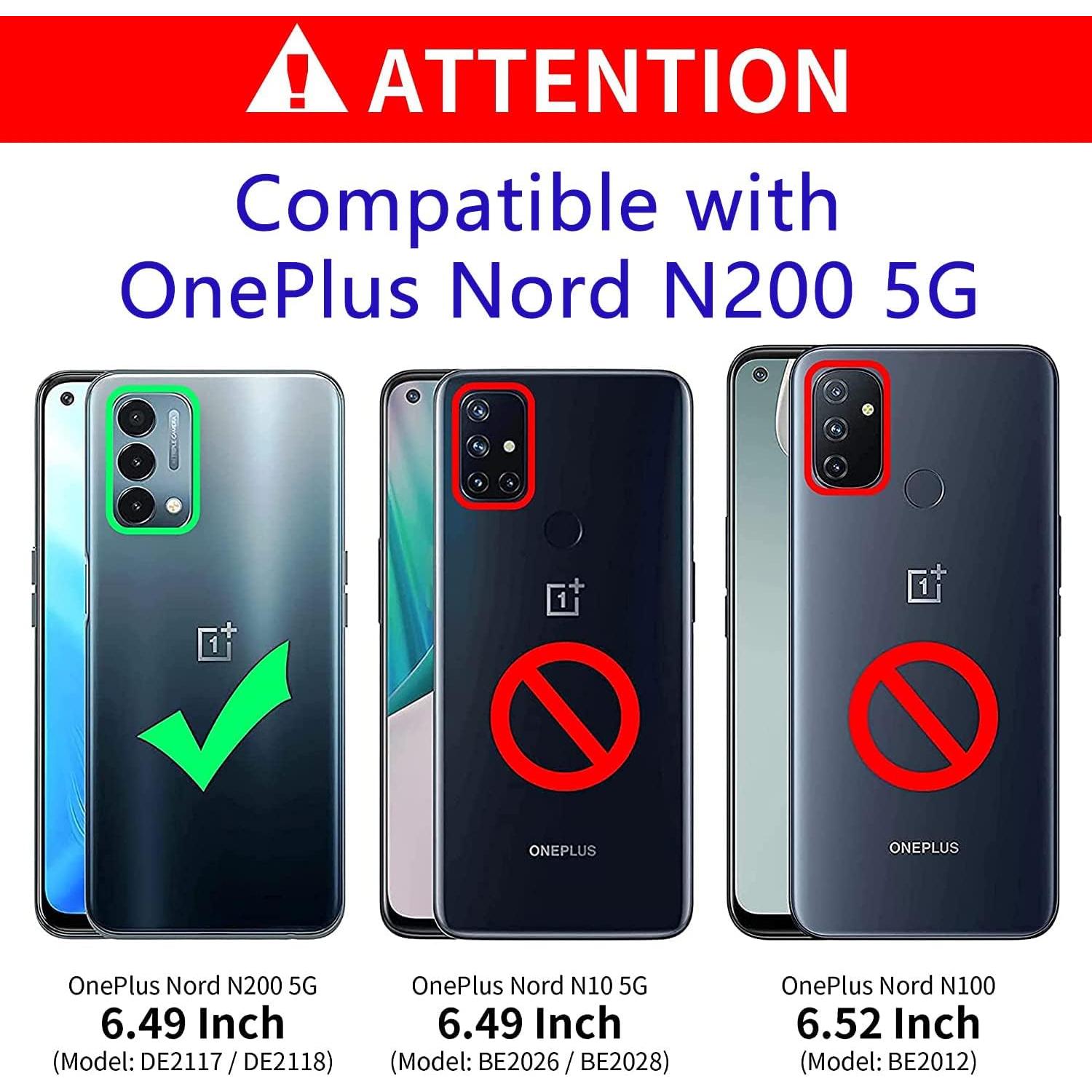 Funda de Grado Militar para Oneplus Nord N200 5G Plata