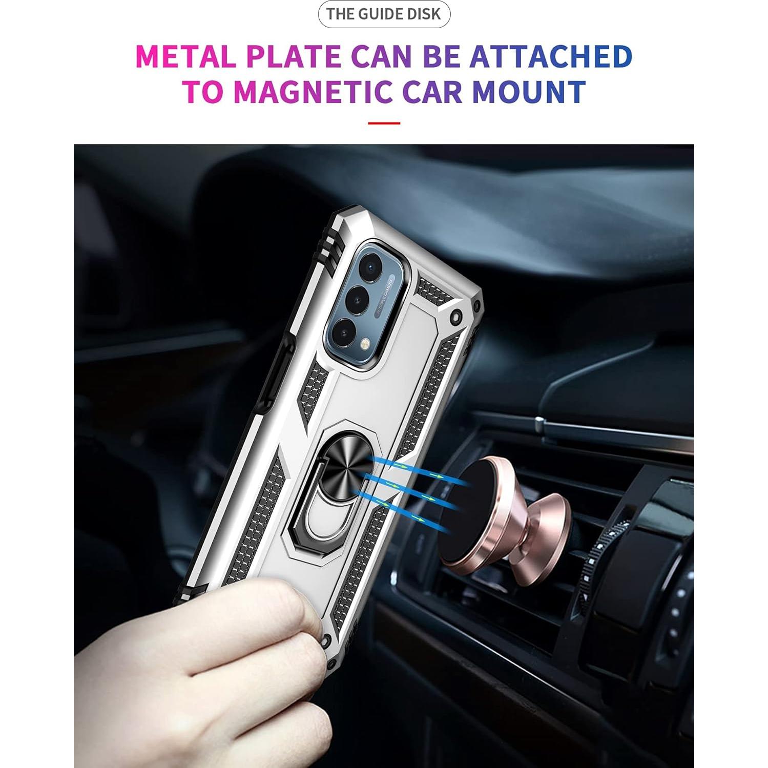 Funda de Grado Militar para Oneplus Nord N200 5G Plata