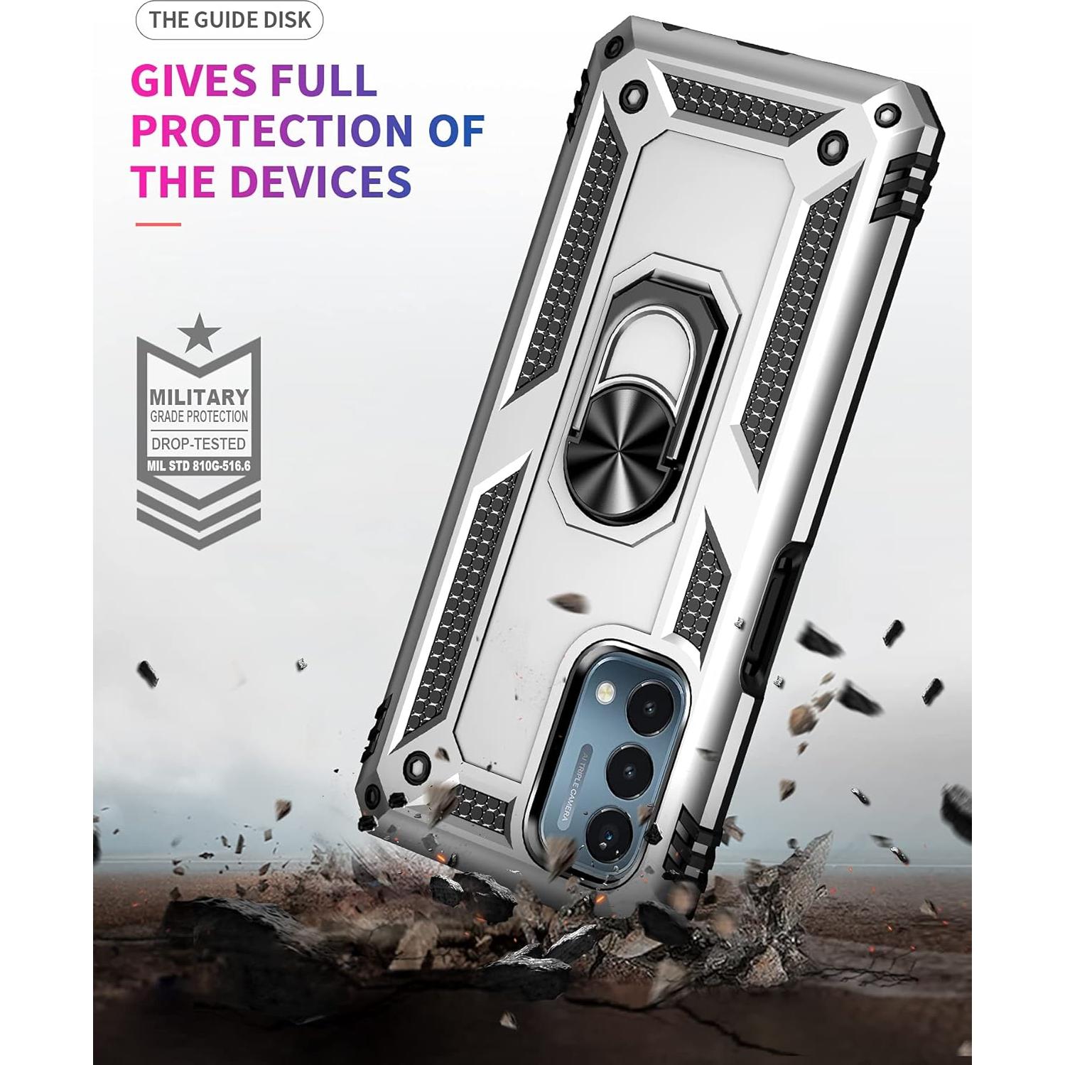 Funda de Grado Militar para Oneplus Nord N200 5G Plata