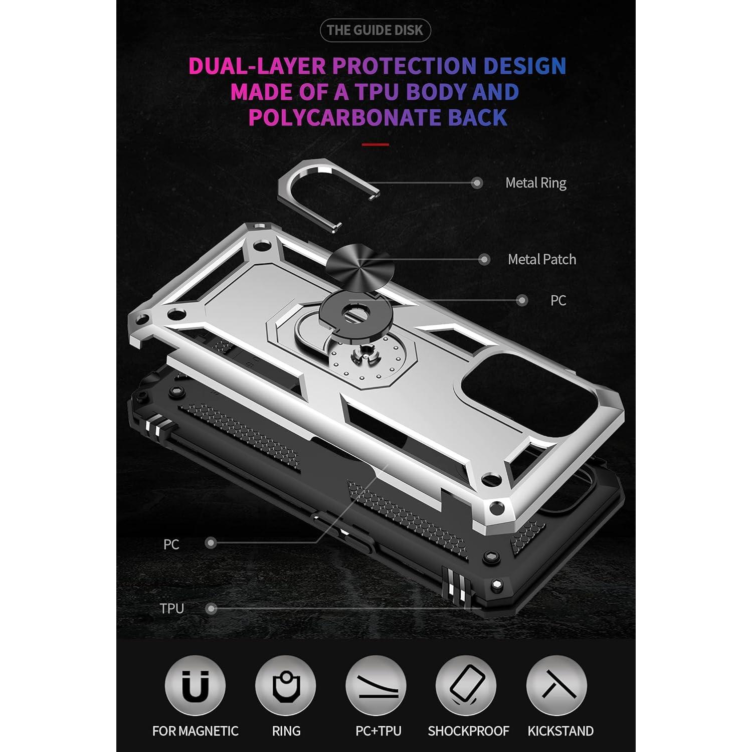 Funda de Grado Militar para Oneplus Nord N200 5G Plata