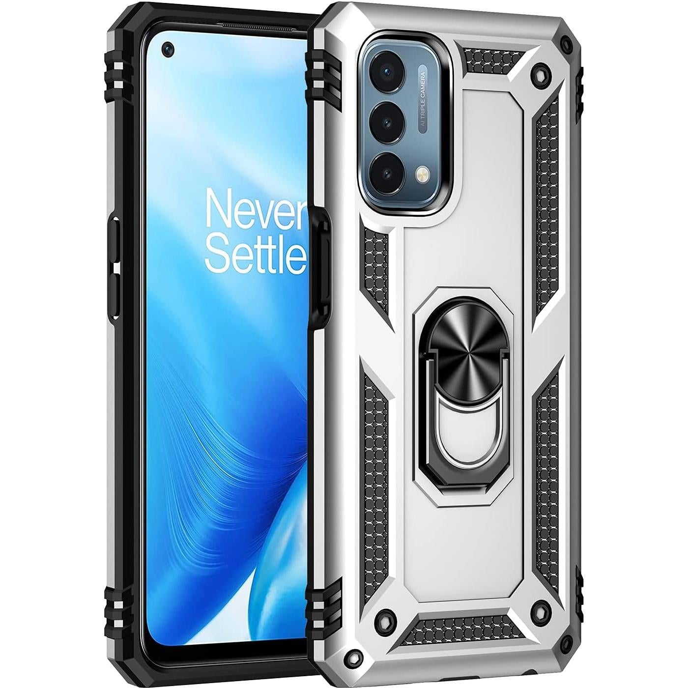 Funda de Grado Militar para Oneplus Nord N200 5G Plata