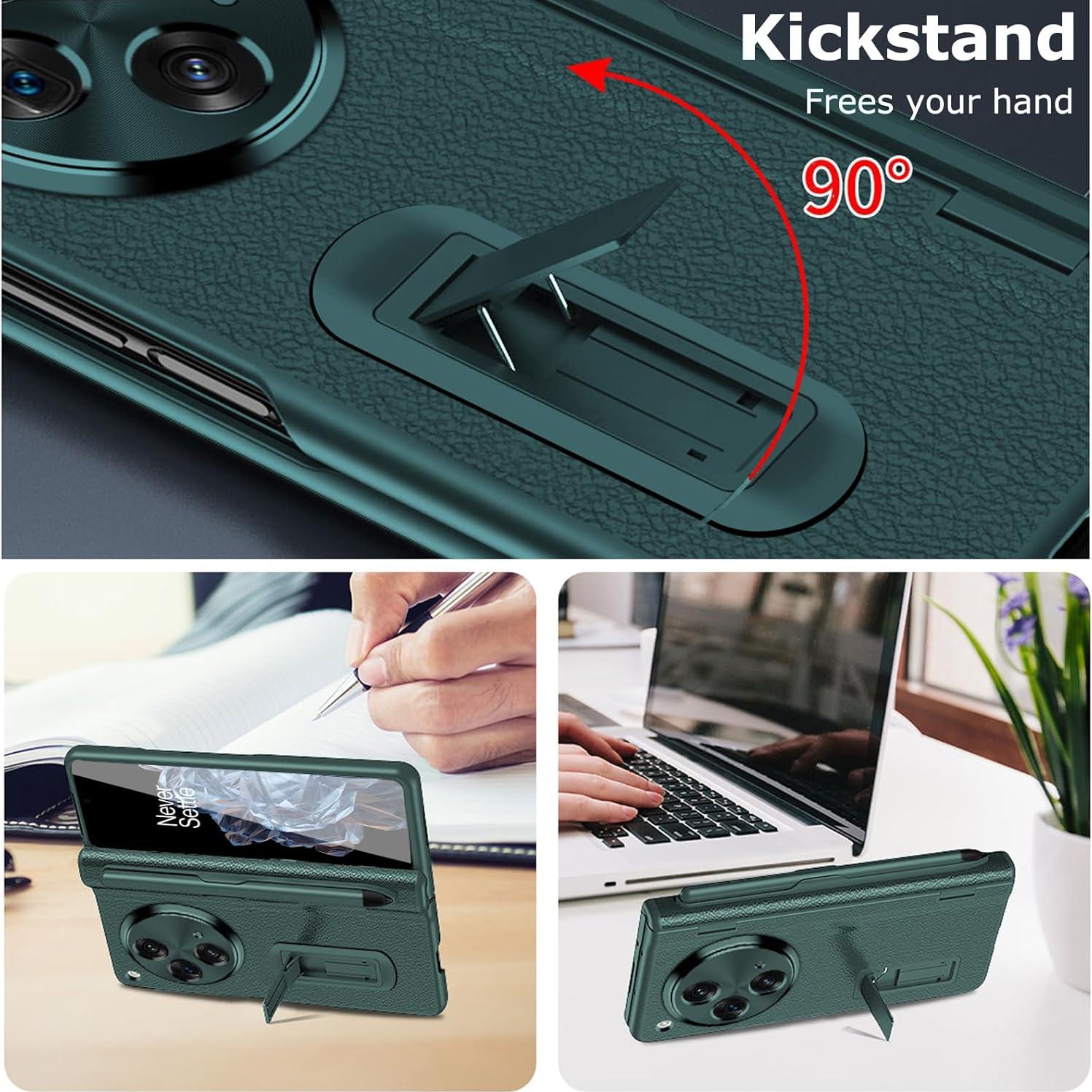 Funda de Lujo para OnePlus Open 2023 con Estilógrafo Azul