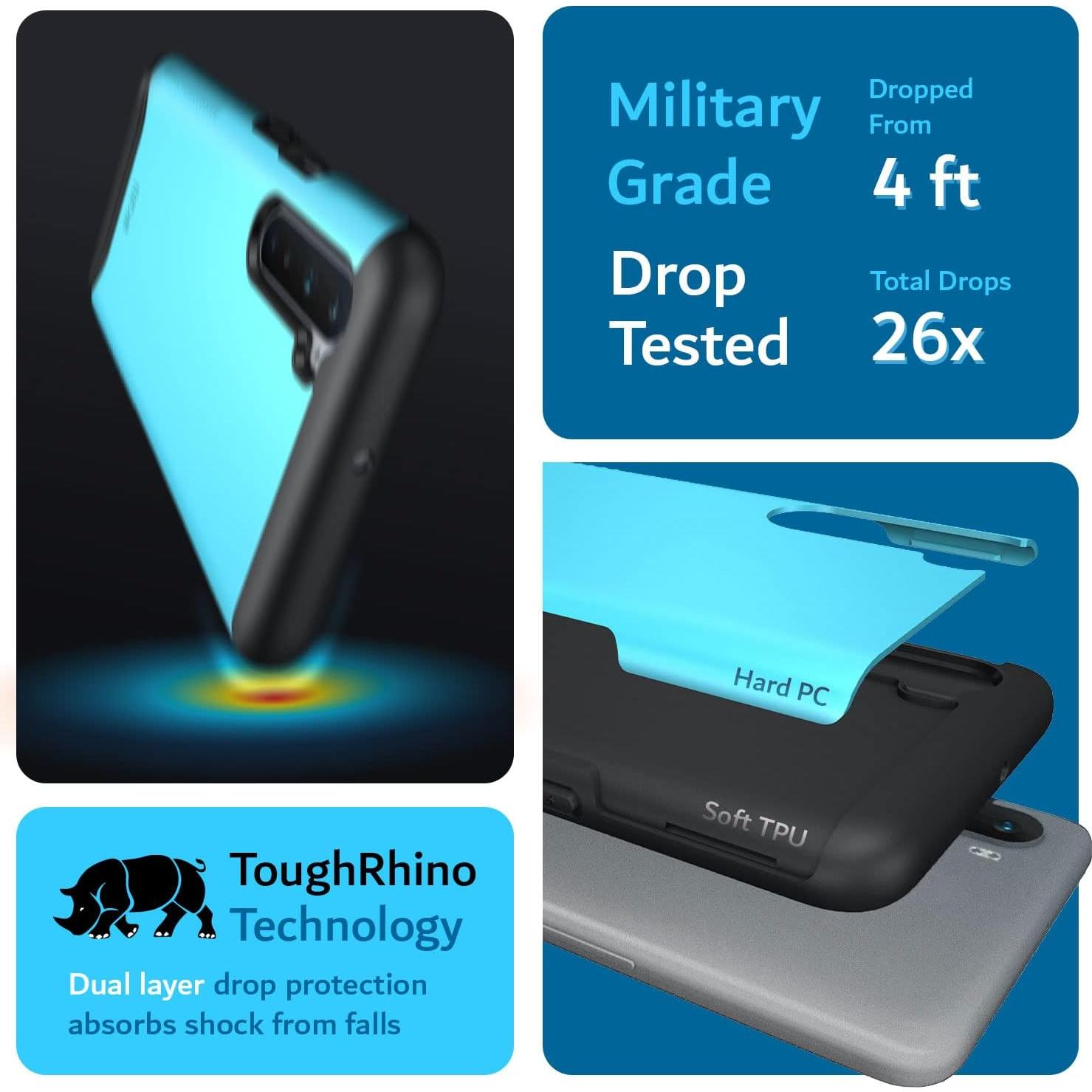 Funda protectora TUDIA DualShield para OnePlus Nord - Azul