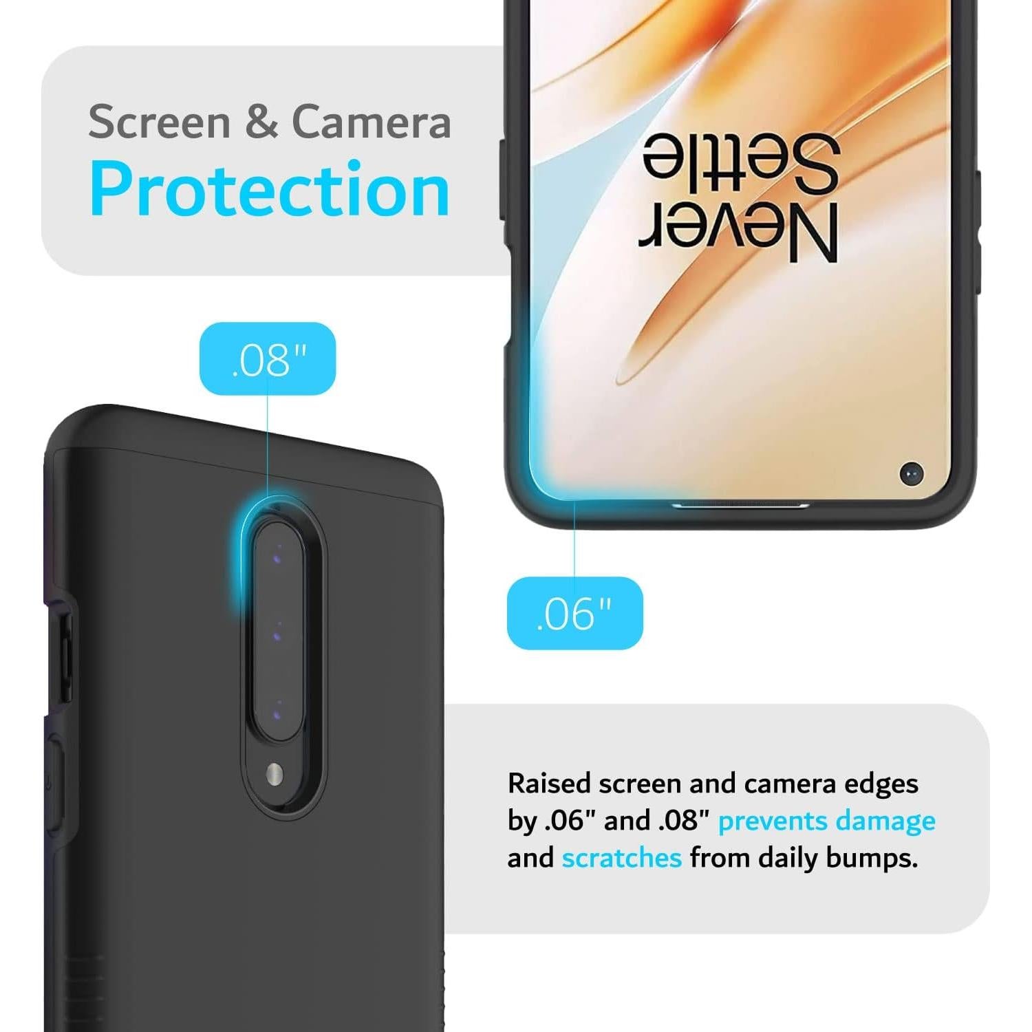 Funda TUDIA para OnePlus 8 5G - Grado Militar Doble Capa Negra