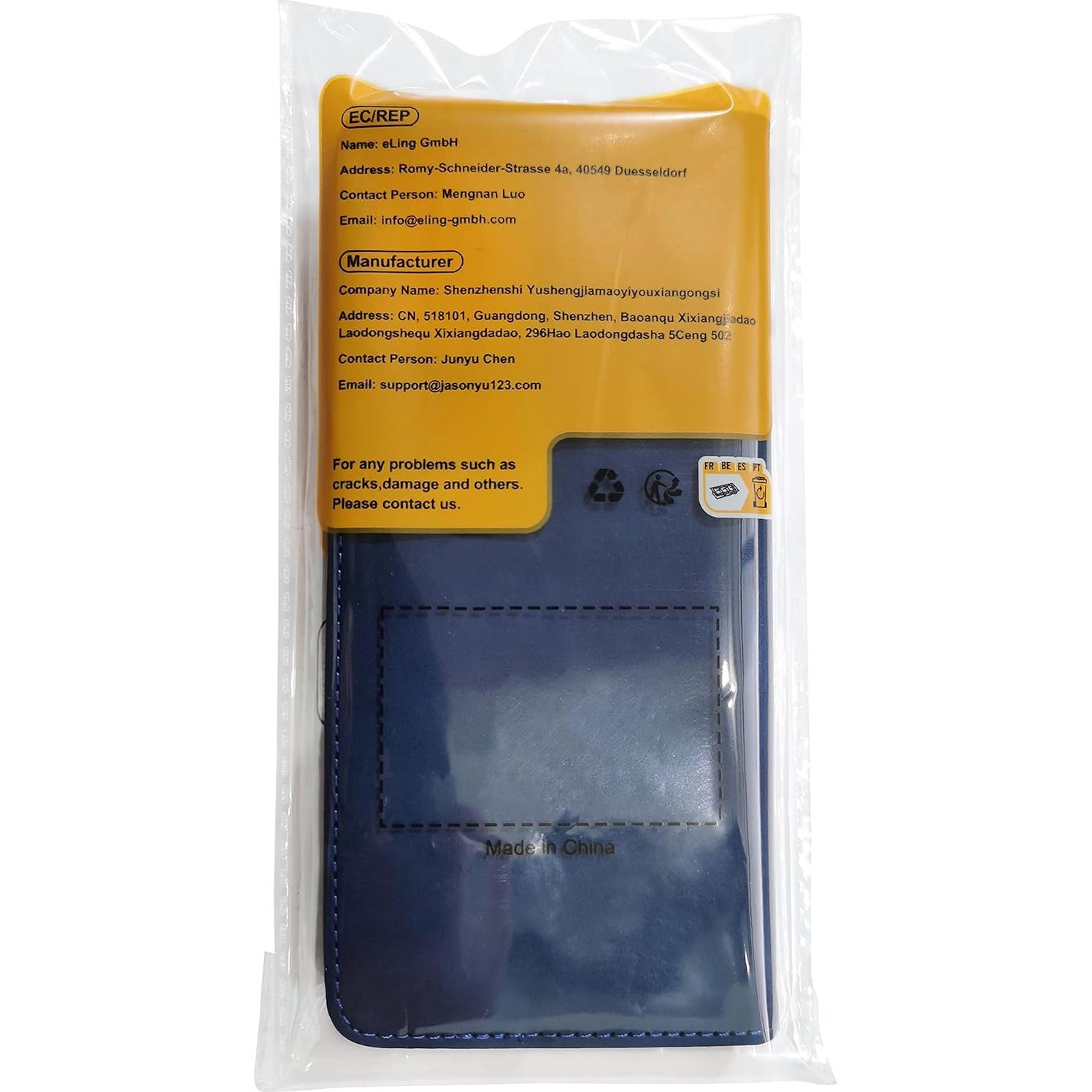 Funda folio magnética Jasonyu para OnePlus 13R, Azul