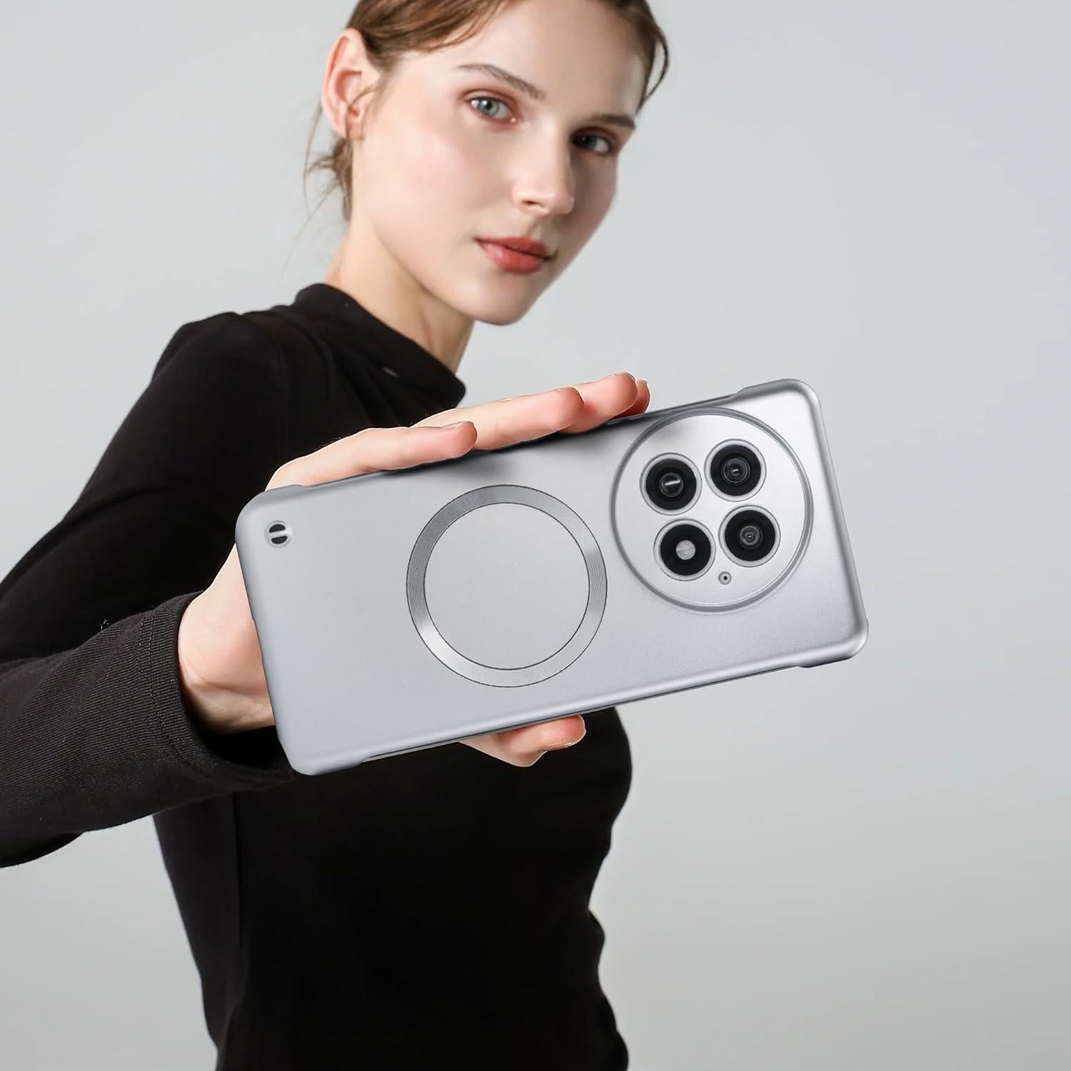 Funda Protectora Magnética OnePlus 13 - PC Delgada Plata