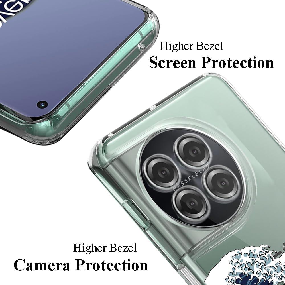 Funda Unov TPU Transparente para OnePlus 11 5G 6.7" Diseño Gran Ola