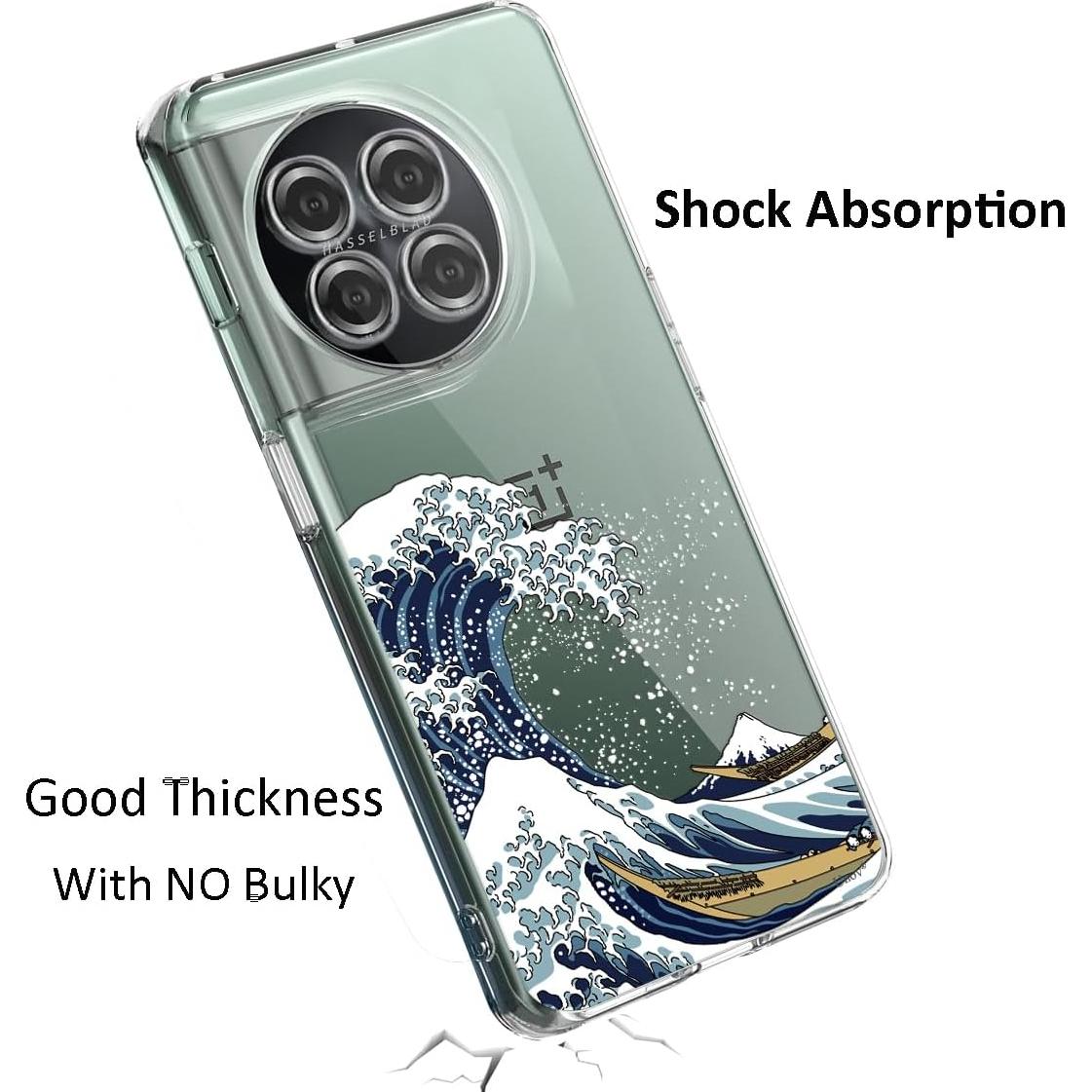 Funda Unov TPU Transparente para OnePlus 11 5G 6.7" Diseño Gran Ola