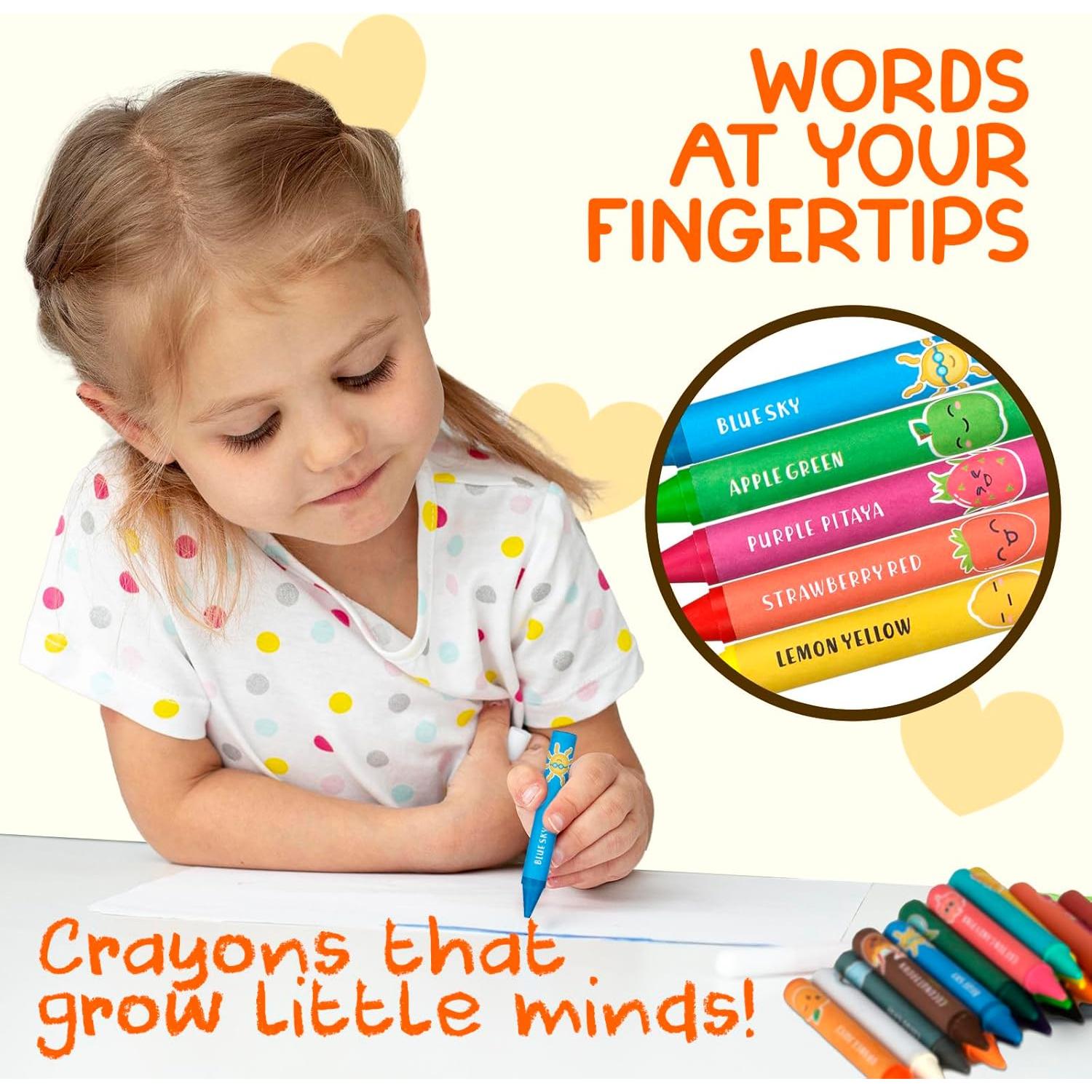 Crayones Jumbo TinyGeeks 18 Colores No Tóxicos Lavables