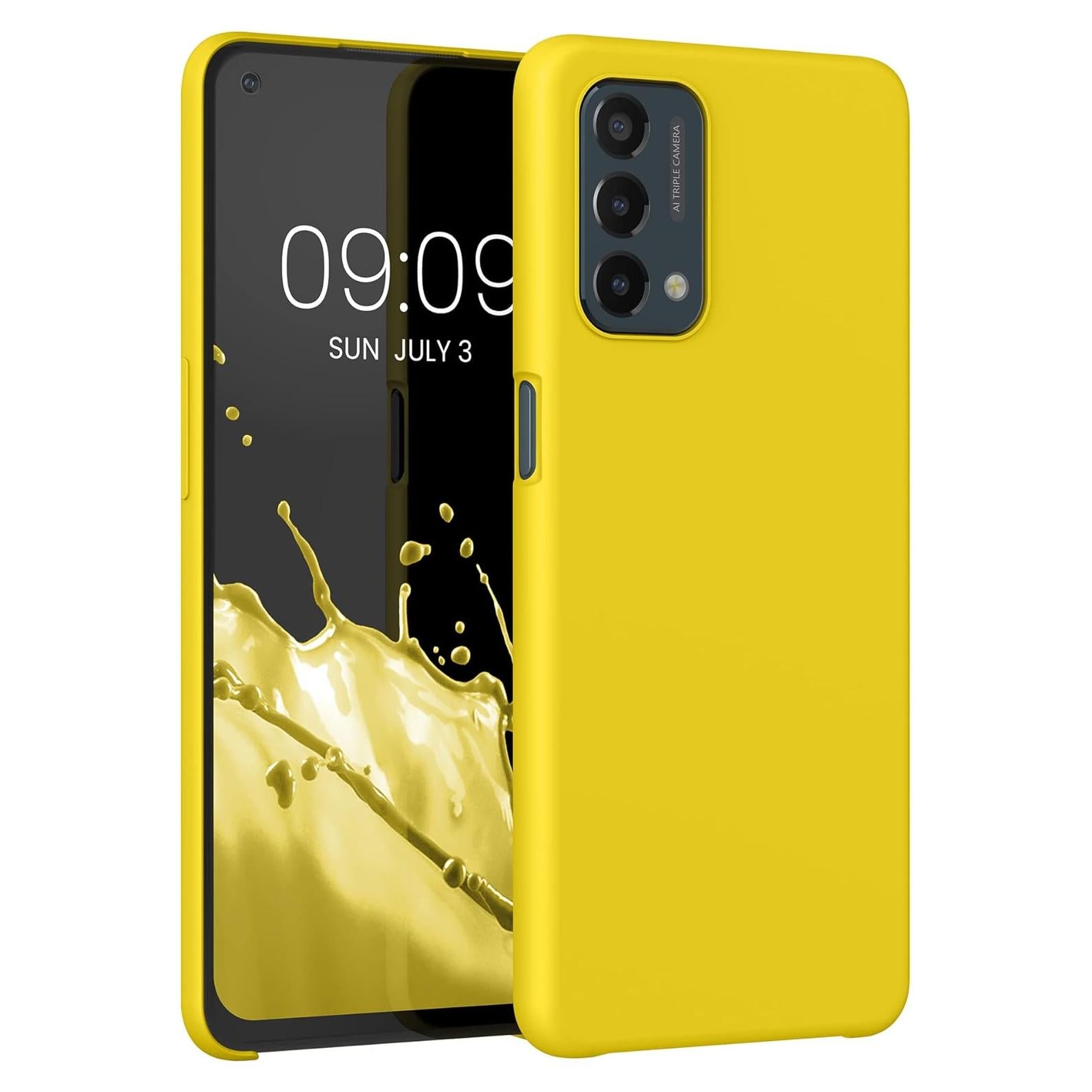 Funda de Silicona TPU KW-Mobile para OnePlus Nord N200 5G Amarillo