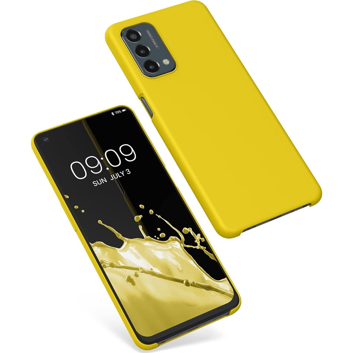 Funda de Silicona TPU KW-Mobile para OnePlus Nord N200 5G Amarillo