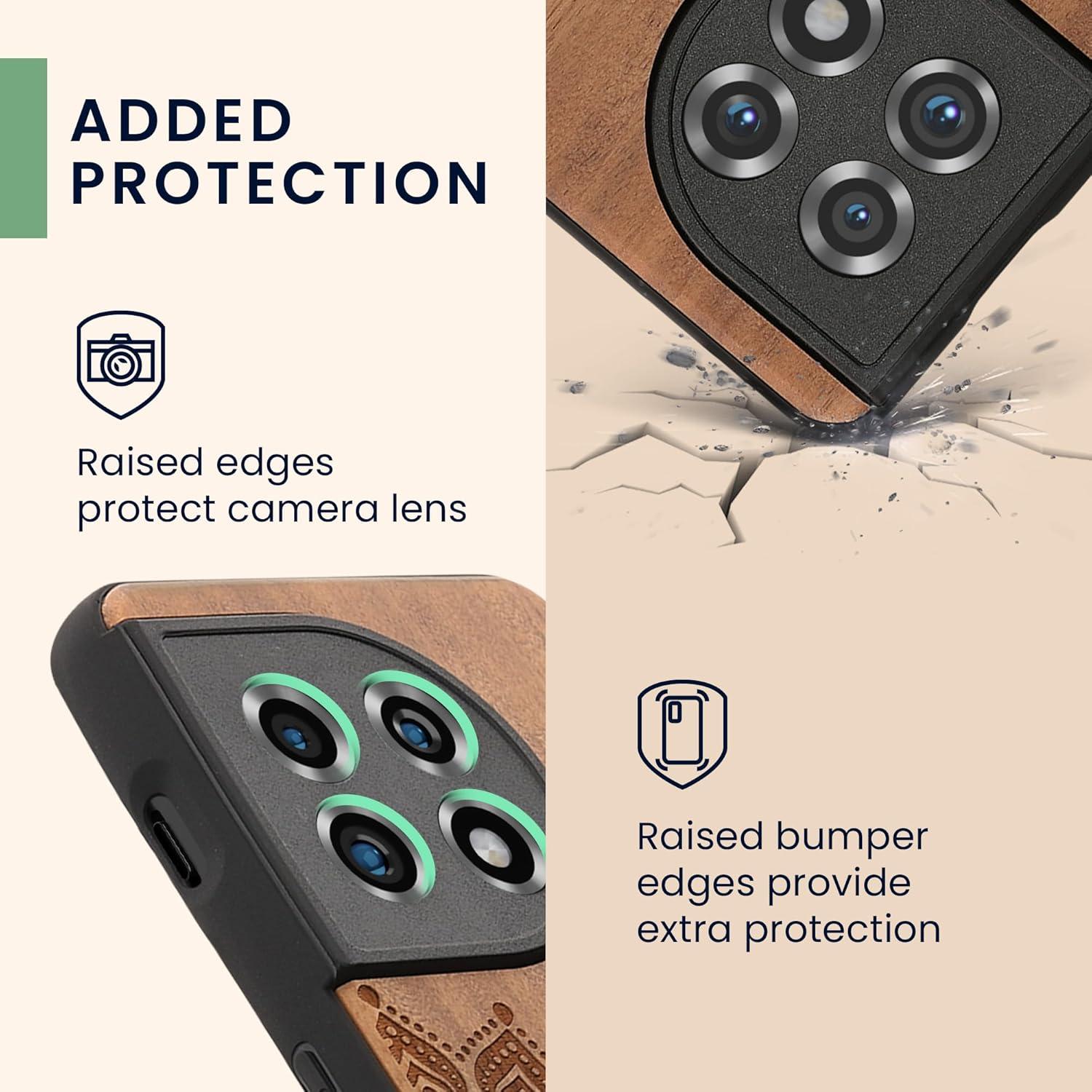 Funda de Madera KW-Commerce para OnePlus 11 - Sol Naciente