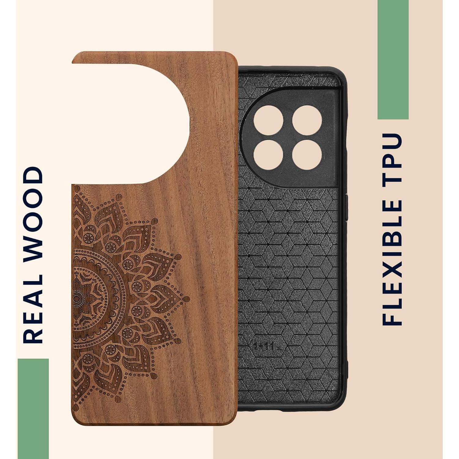 Funda de Madera KW-Commerce para OnePlus 11 - Sol Naciente