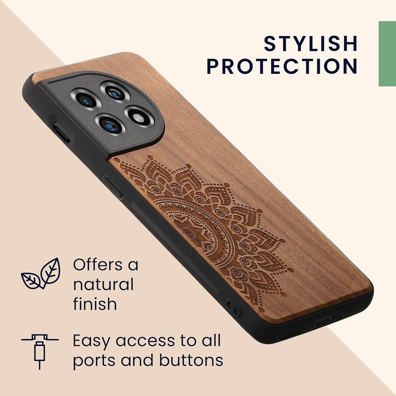 Funda de Madera KW-Commerce para OnePlus 11 - Sol Naciente
