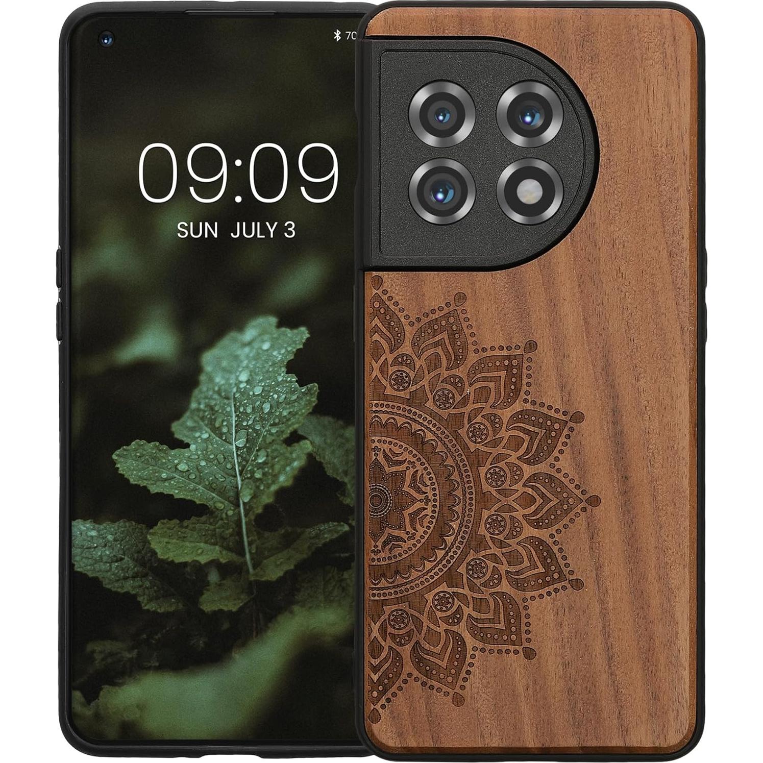 Funda de Madera KW-Commerce para OnePlus 11 - Sol Naciente