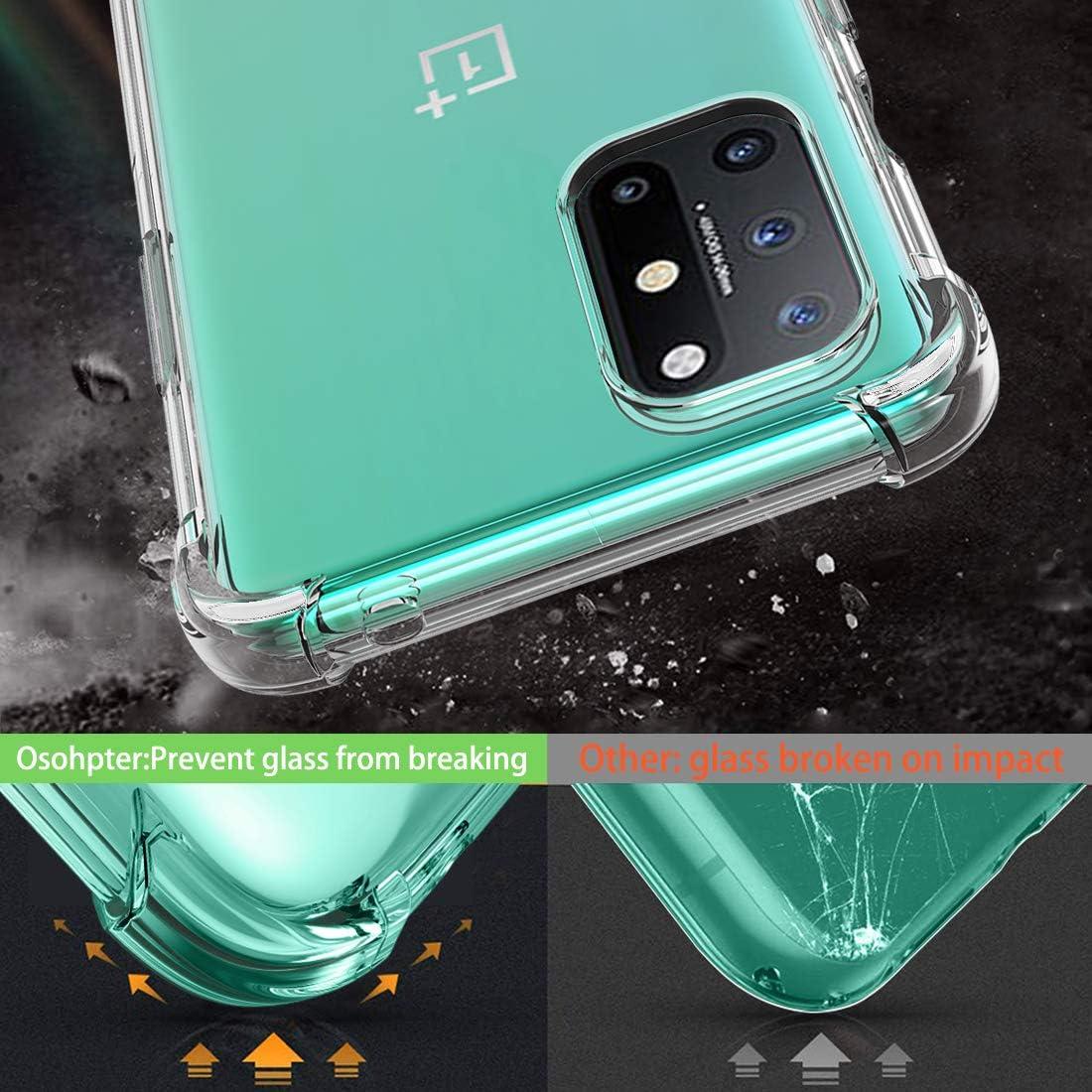 Funda Transparente Osophter para OnePlus 8T y 9R - TPU Absorción de Choques