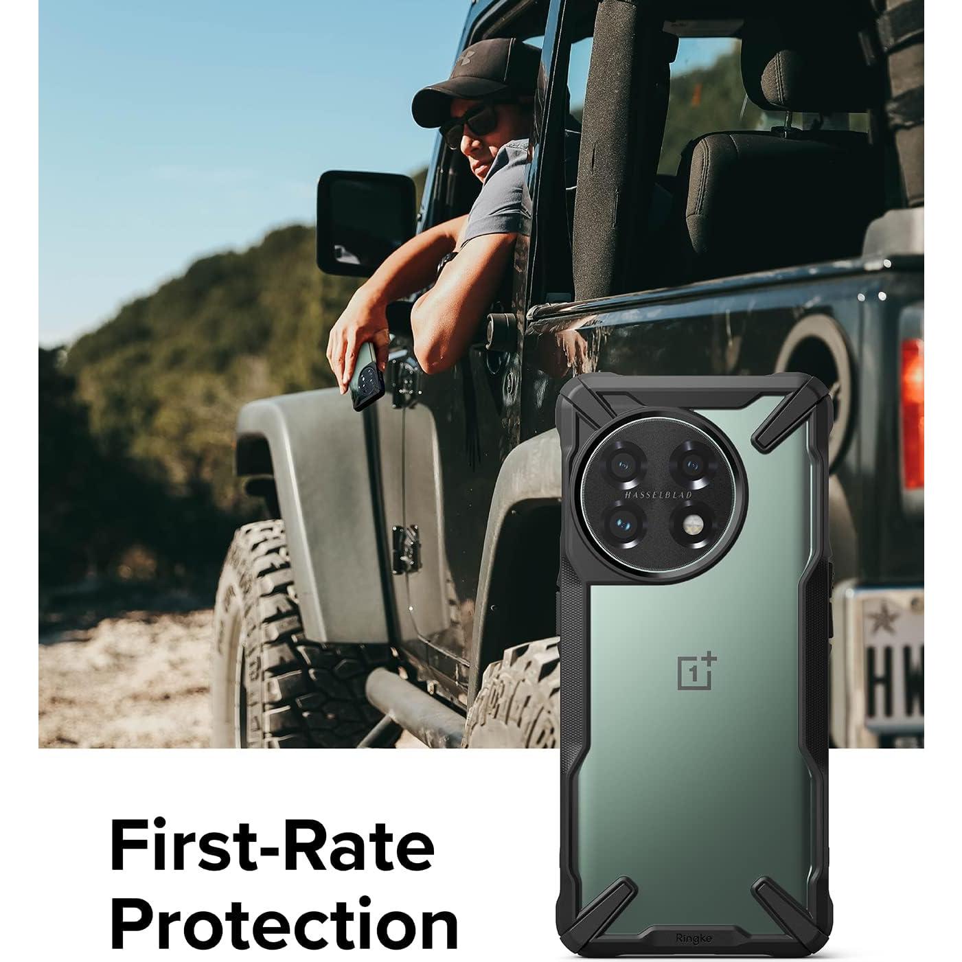 Funda Ringke Fusion-X para OnePlus 11 5G - Protección Avanzada Negra